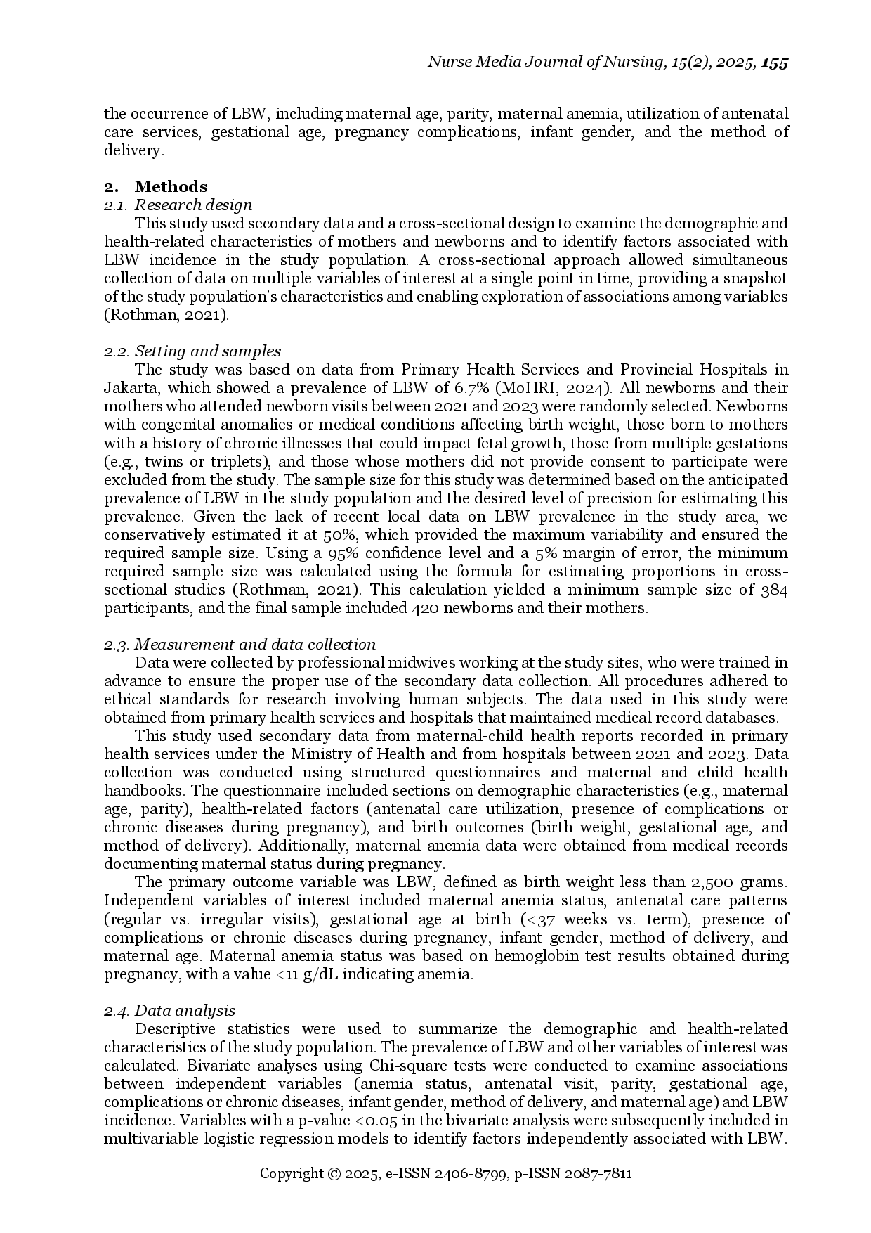 juris Constructing Sustainable Maternal and Child Health Strategies Analyzing Factors Associated with Low Birth Weight Incidence in Indonesia