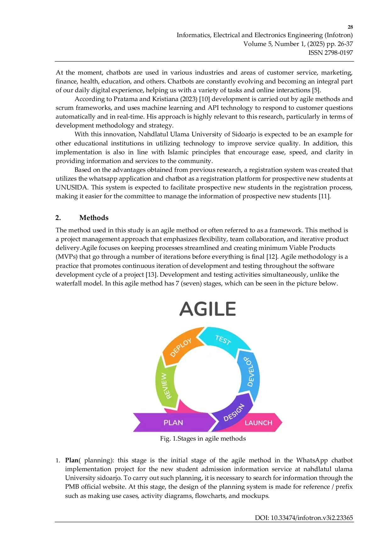 JURIS WhatsApp Chatbot Implementation of New Student Admission Information Service in Universitas Nahdlatul Ulama Sidoarjo