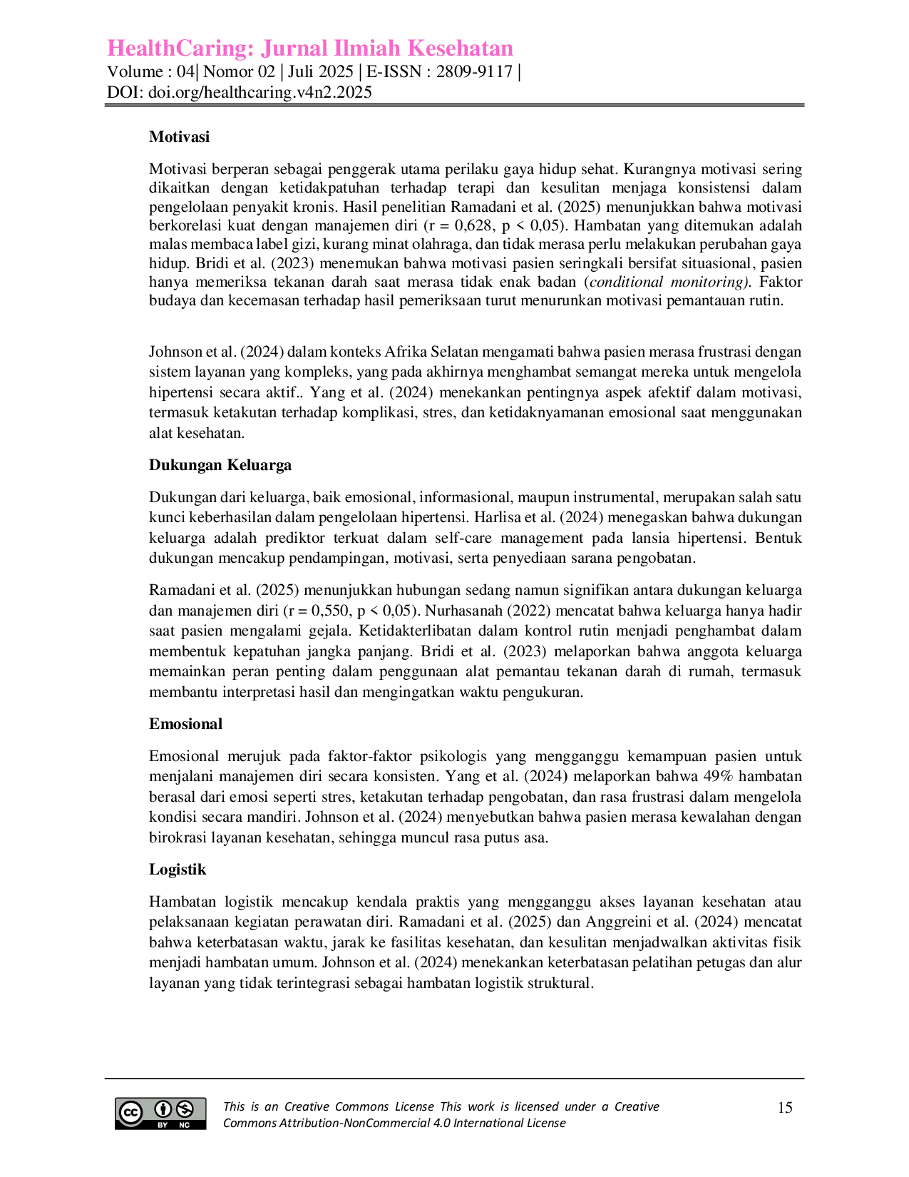 JURIS Systematic Literature Review Faktor Faktor yang Menghambat Pelaksanaan Self Care pada Penderita Hipertensi