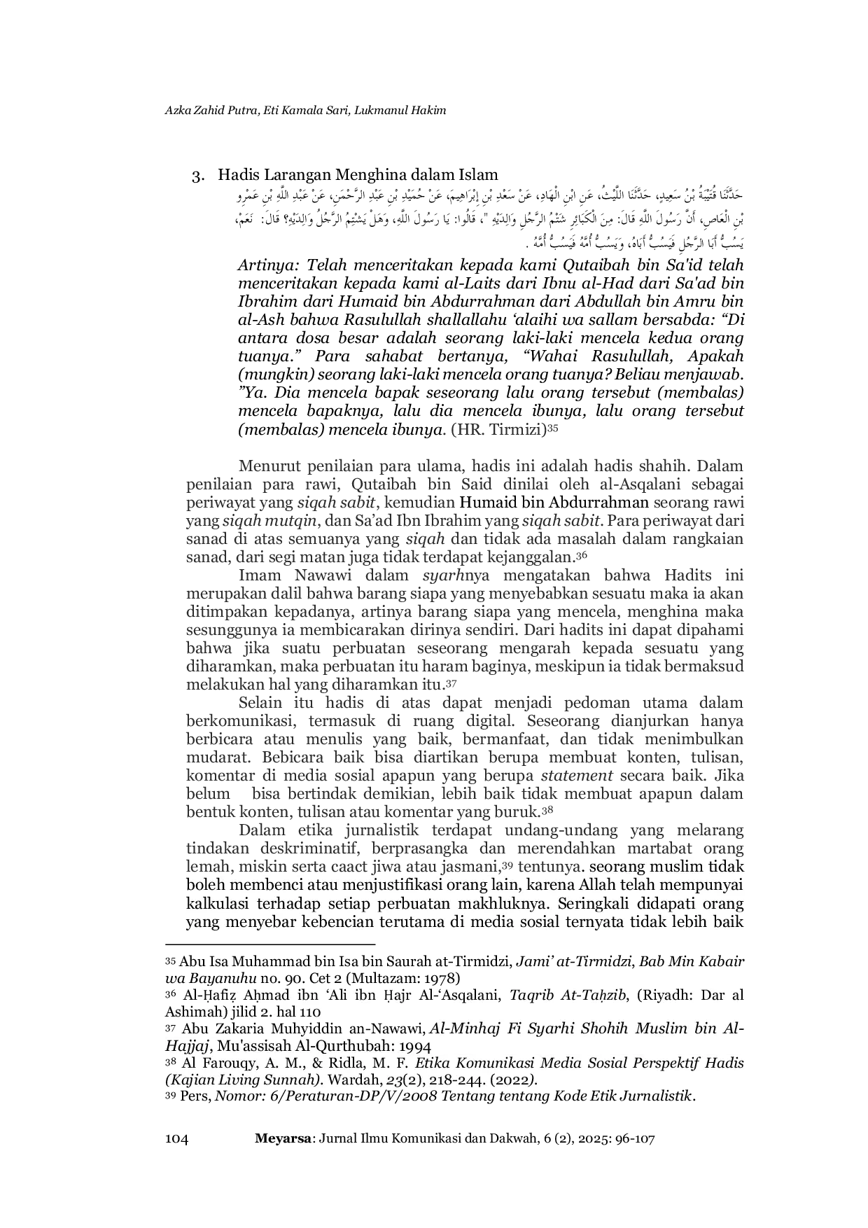 JURIS Etika Media Sosial dalam Tinjauan Hadis