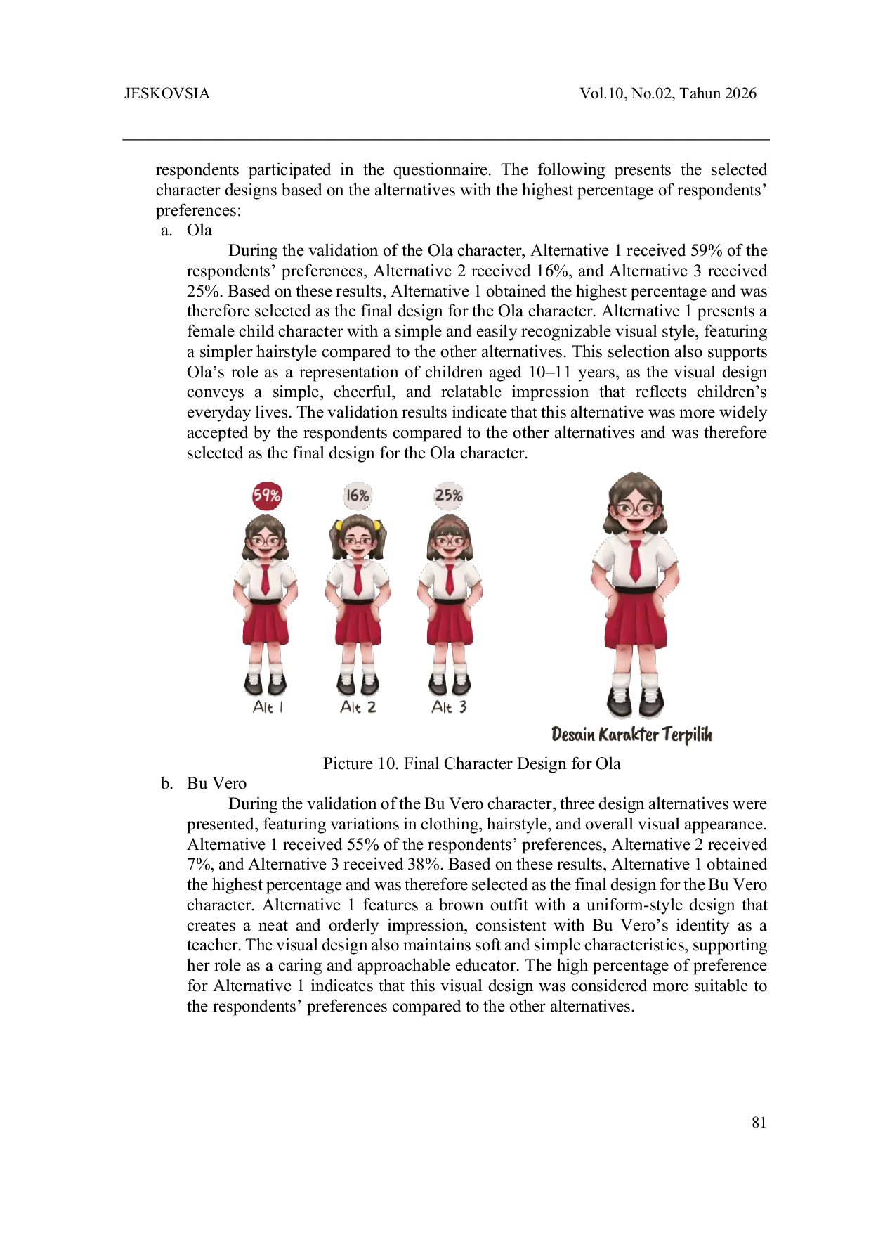 JURIS Character Design for an Interactive Illustrated Book on Diarrhea Prevention for Children Aged 10 11 Years