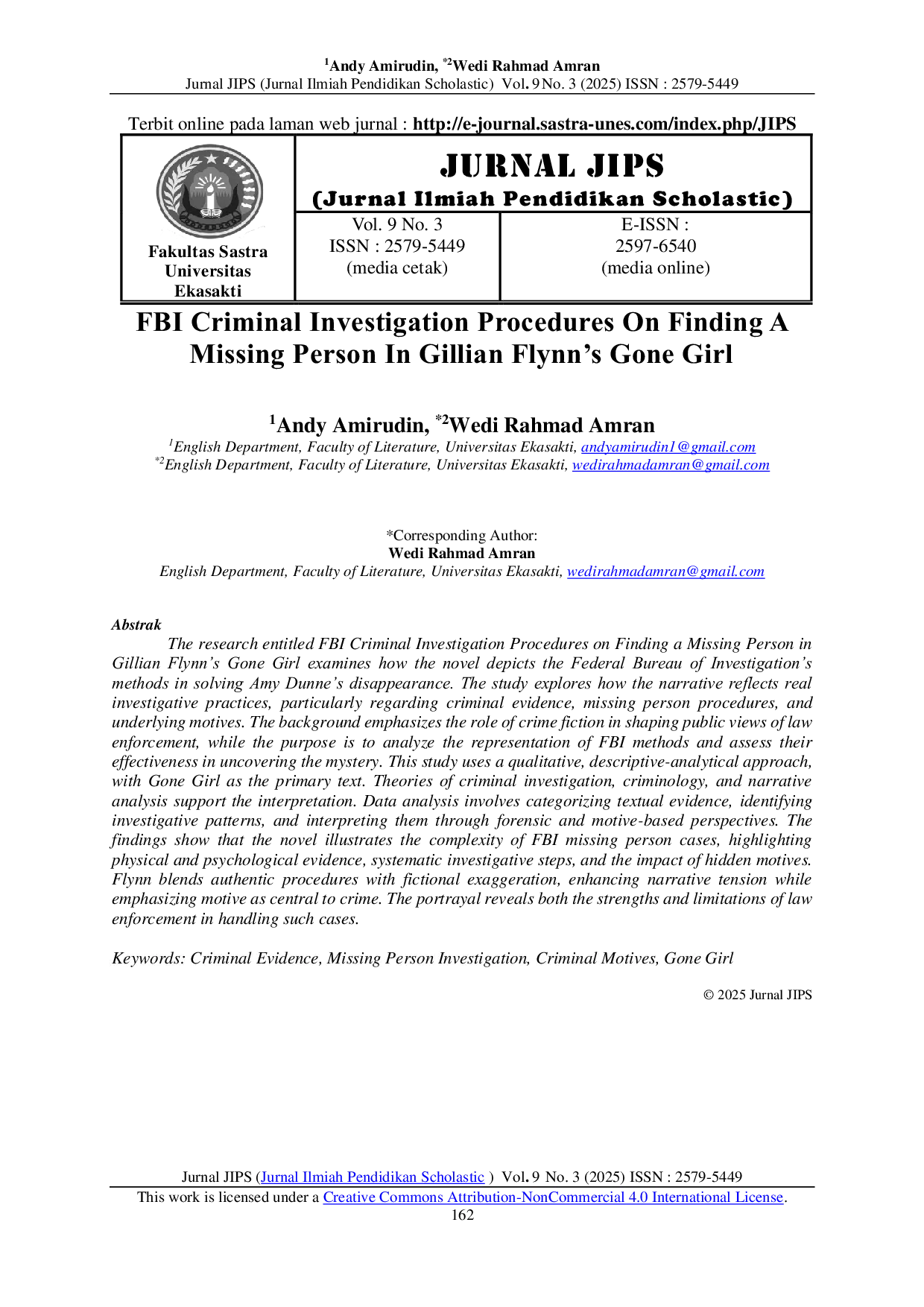 JURIS FBI Criminal Investigation Procedures On Finding A Missing Person In Gillian Flynn s Gone Girl
