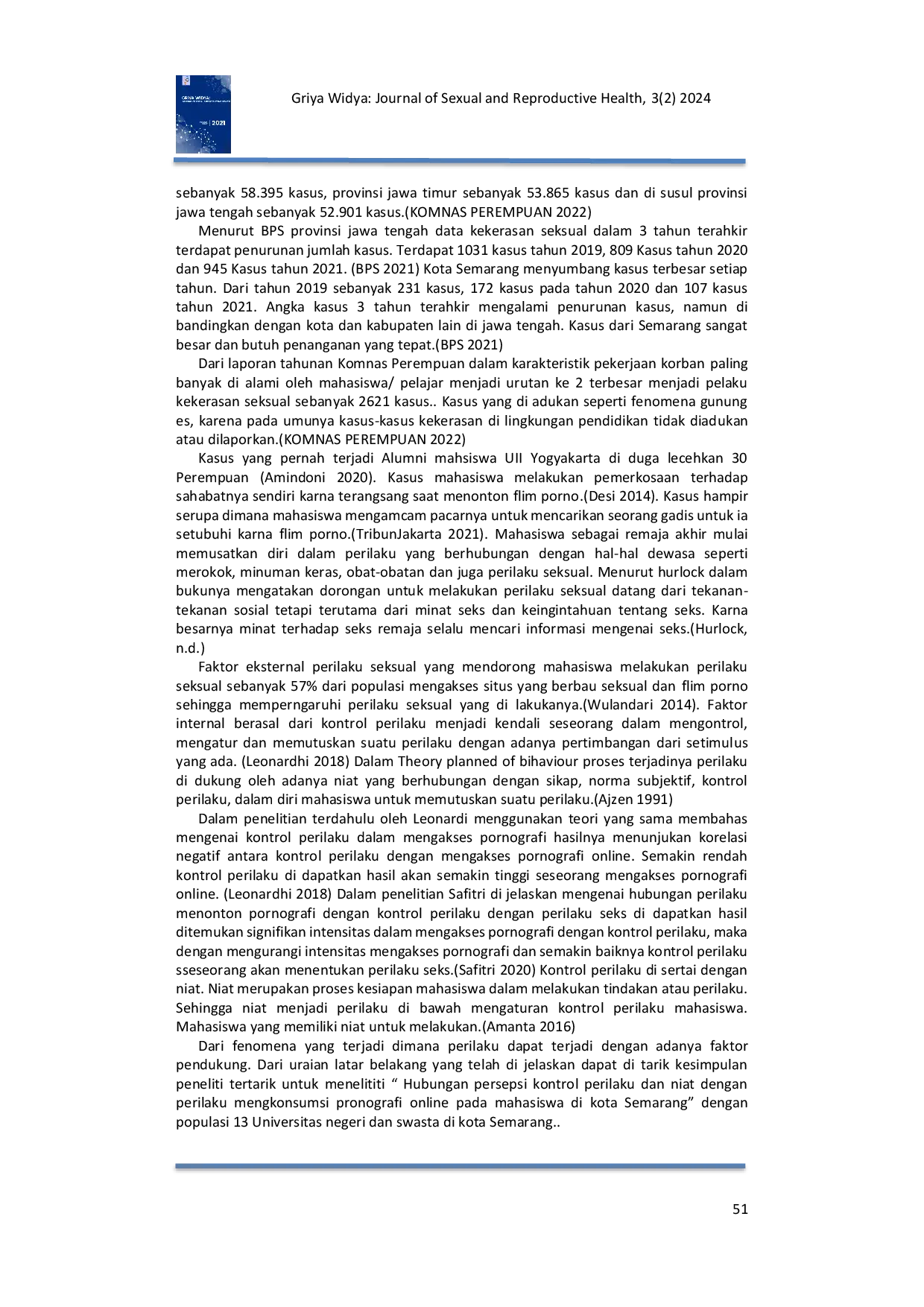 JURIS Adakah Hubungan antara Persepsi Kontrol Perilaku dan Niat dengan Perilaku Konsumsi Pornografi Online