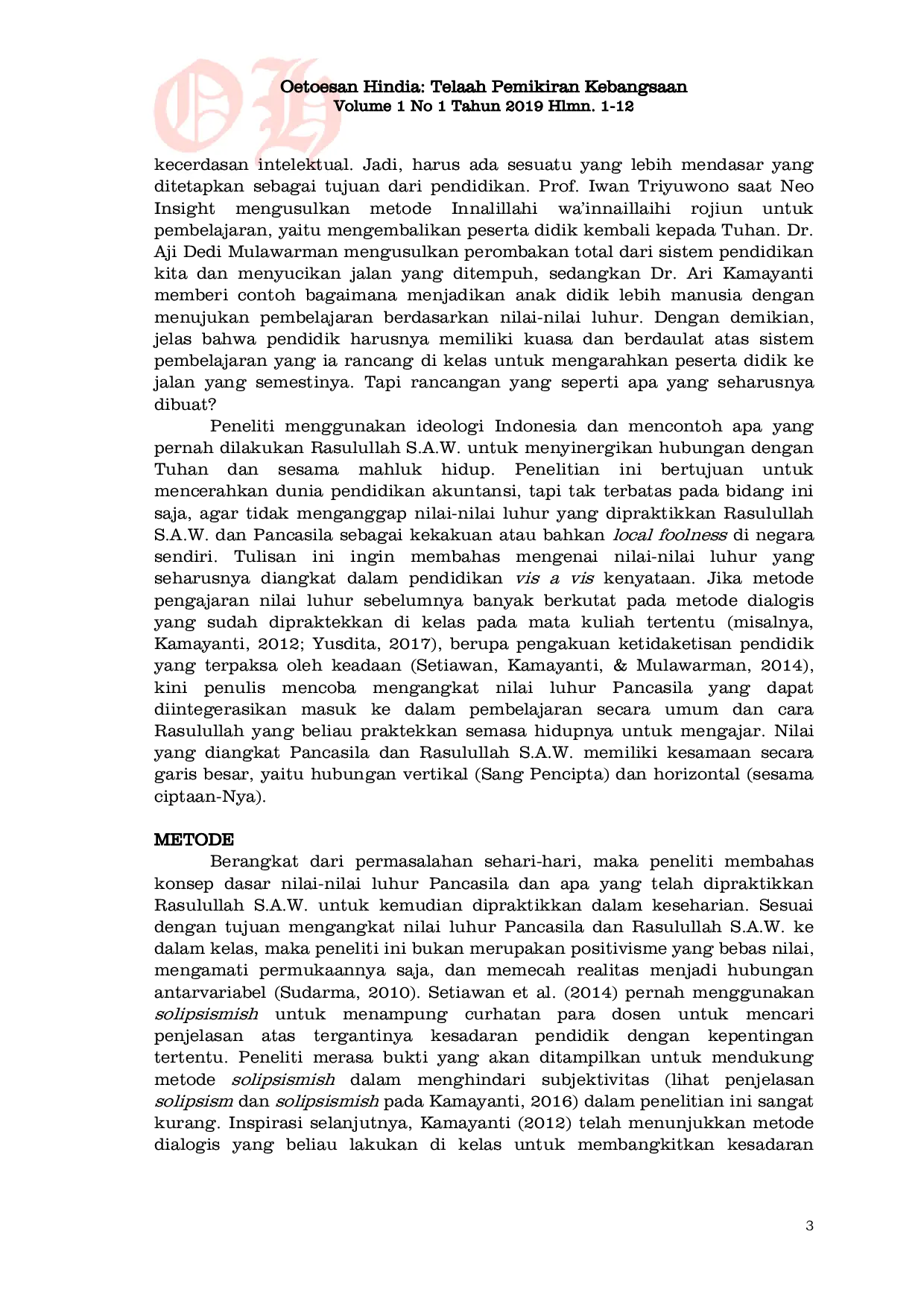 JURIS Rencana pembelajaran untuk peradaban