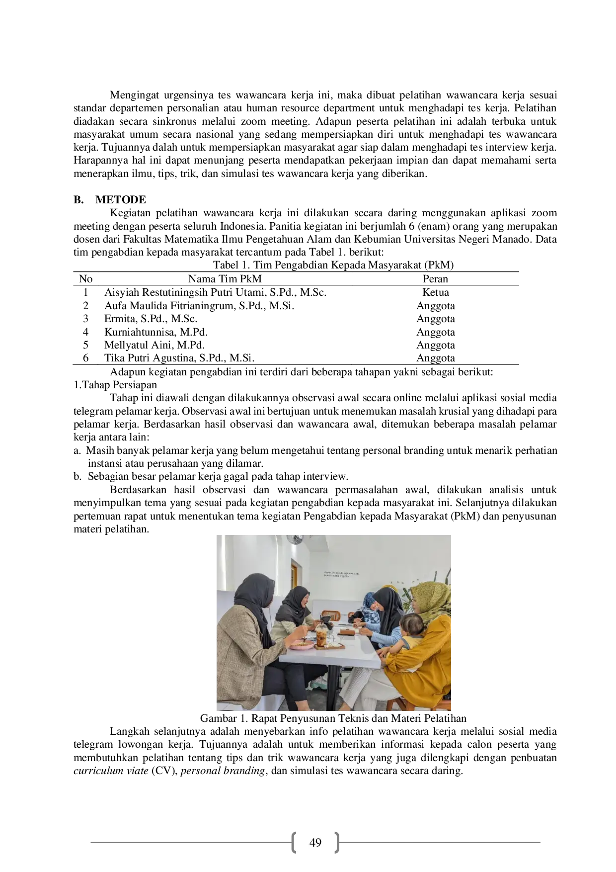 JURIS Pelatihan Wawancara Kerja Human Resource Department HRD untuk Pembekalan Tes Kerja