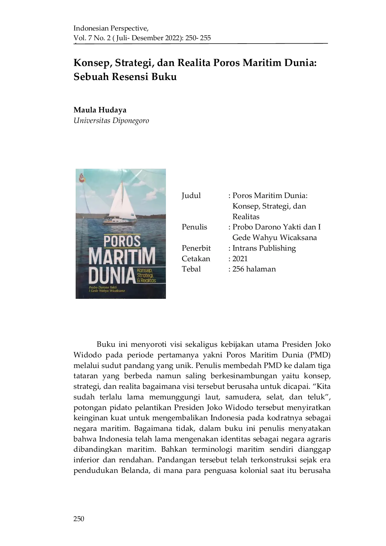 JURIS Konsep Strategi dan Realita Poros Maritim Dunia Sebuah Resensi Buku