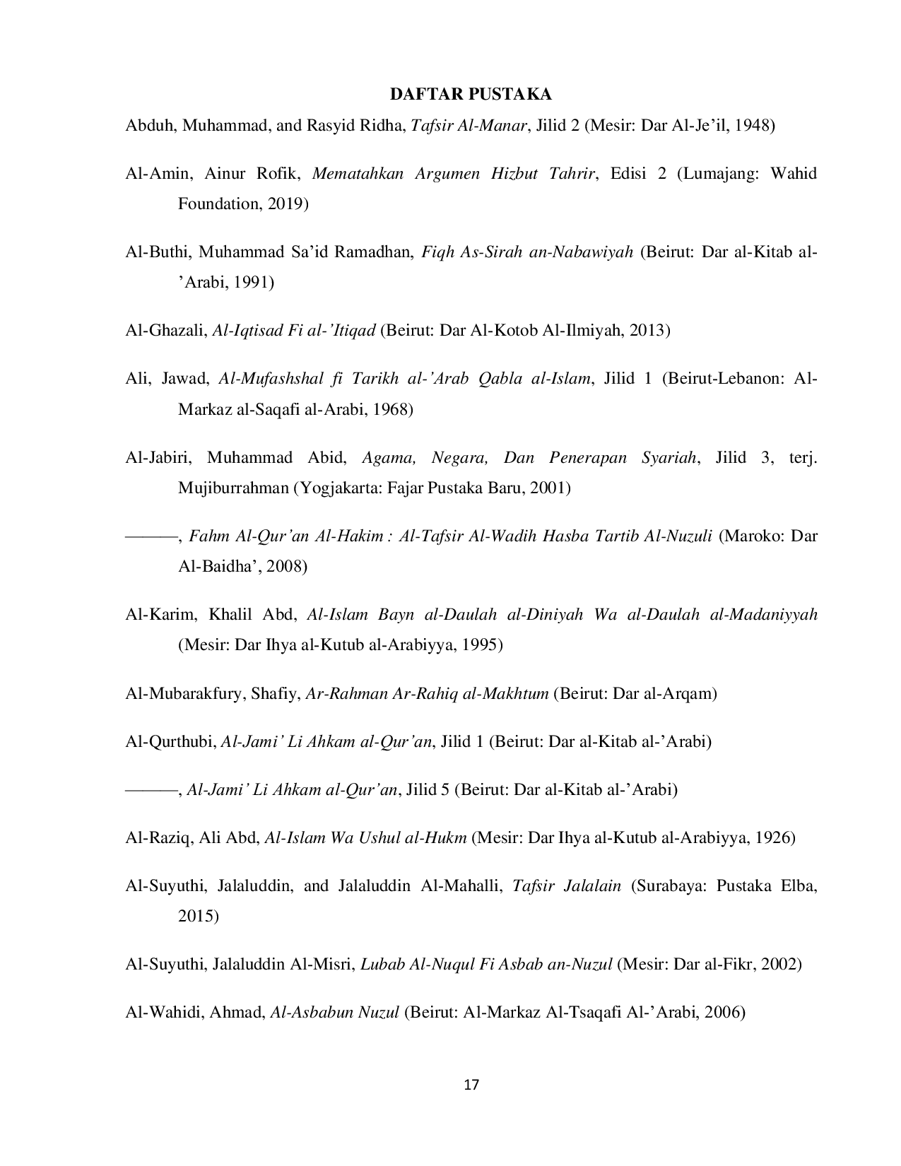 JURIS Pergeseran Paradigma atas Ayat ayat Khilafah dalam Kerangka Historis dan Susunan Kronologis Mushaf Mesir