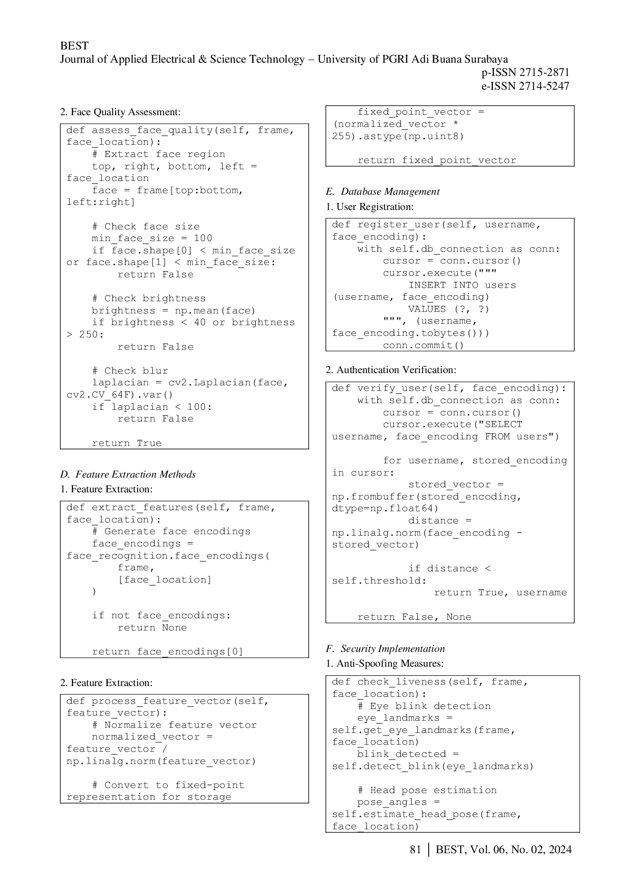 JURIS Implementation of Face Detection Login System using Python