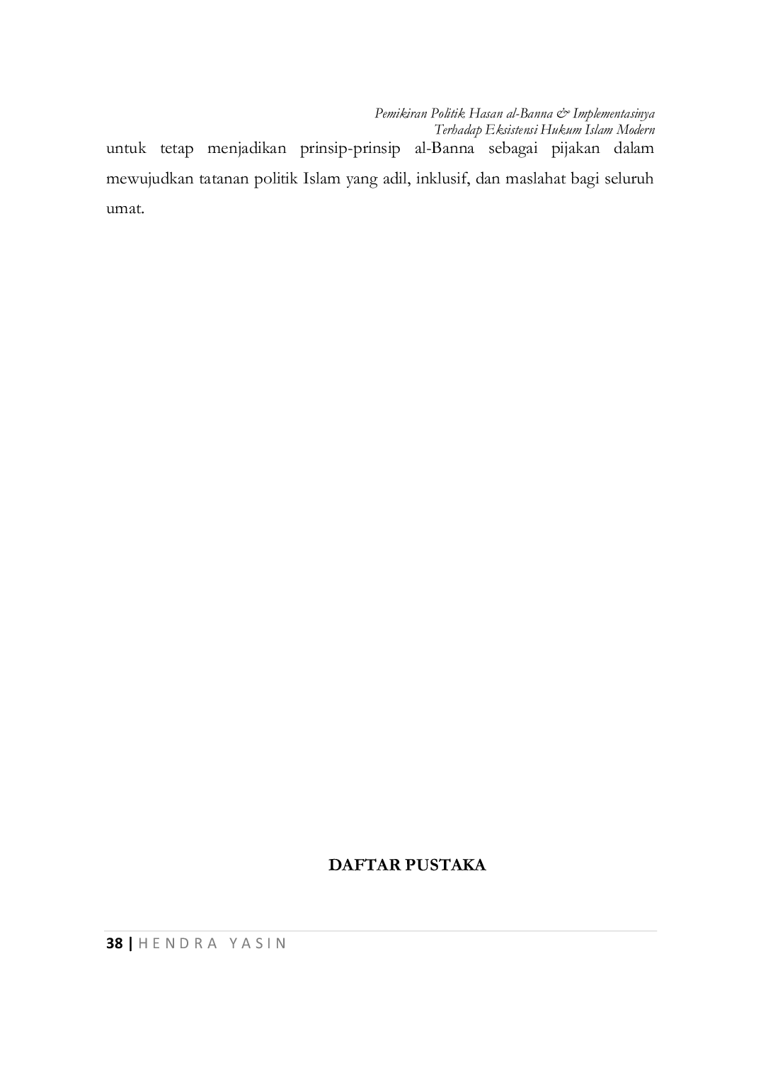 JURIS Pemikiran Politik Hasan Al Banna Implementasinya Terhadap Eksistensi Hukum Islam Modern