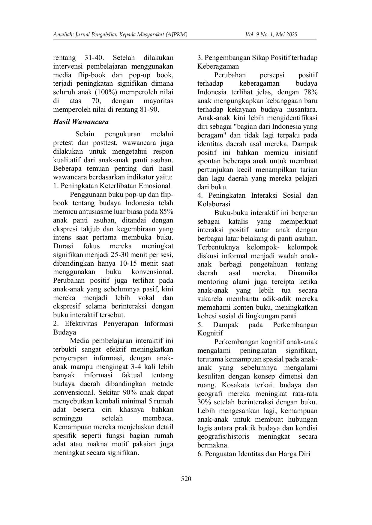 JURIS Increasing Love For Indonesian Cultural Diversity Through FLIP BOOK And POP UP BOOK Media