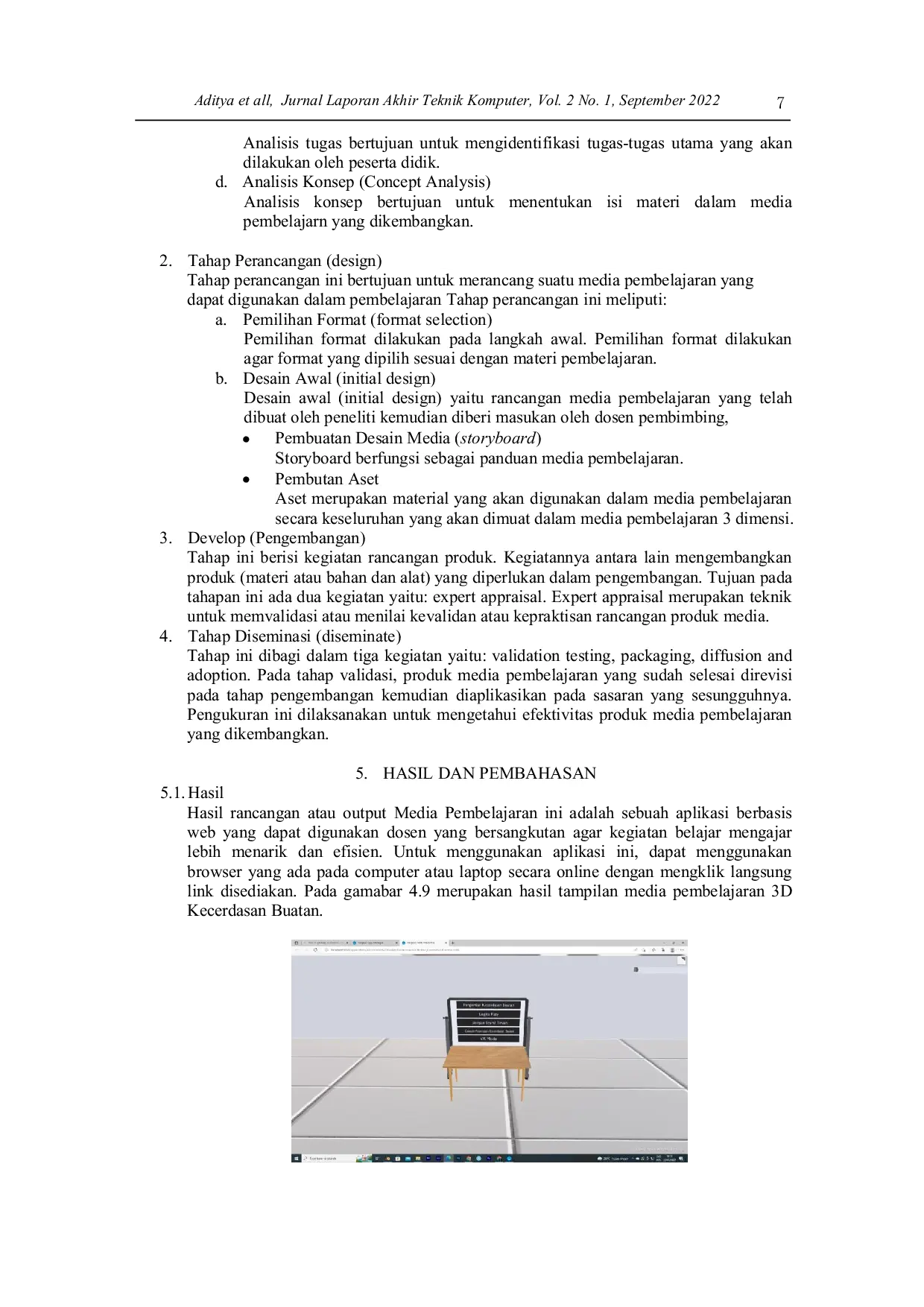 JURIS Pemanfaatan Media Pembelajaran 3 Dimensi Untuk Materi Kecerdasan Buatan Dalam Mata Kuliah Kecerdasan Buatan