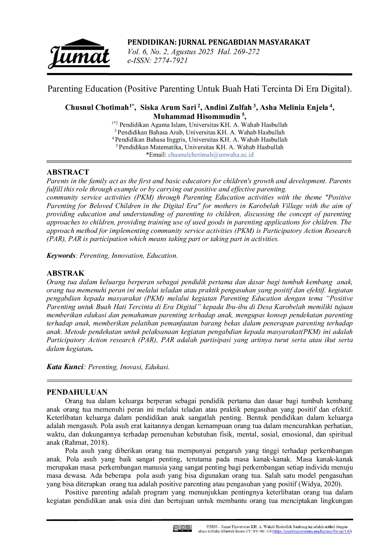 JURIS Parenting Education Positive Parenting Untuk Buah Hati Tercinta Di Era Digital