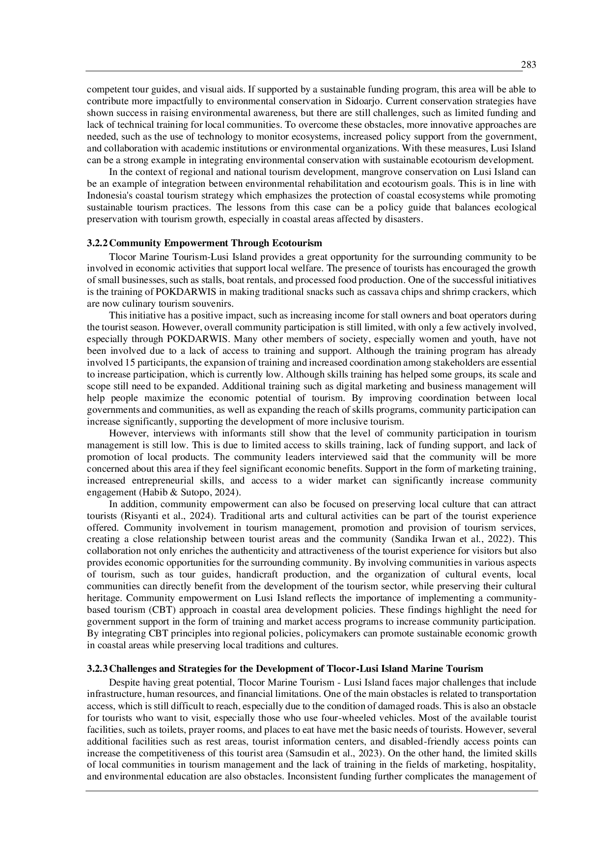 JURIS TLOCOR MARINE TOURISM LUSI ISLAND AS A MEANS OF ENVIRONMENTAL CONSERVATION AND EMPOWERMENT OF THE SURROUNDING COMMUNITY IN SIDOARJO