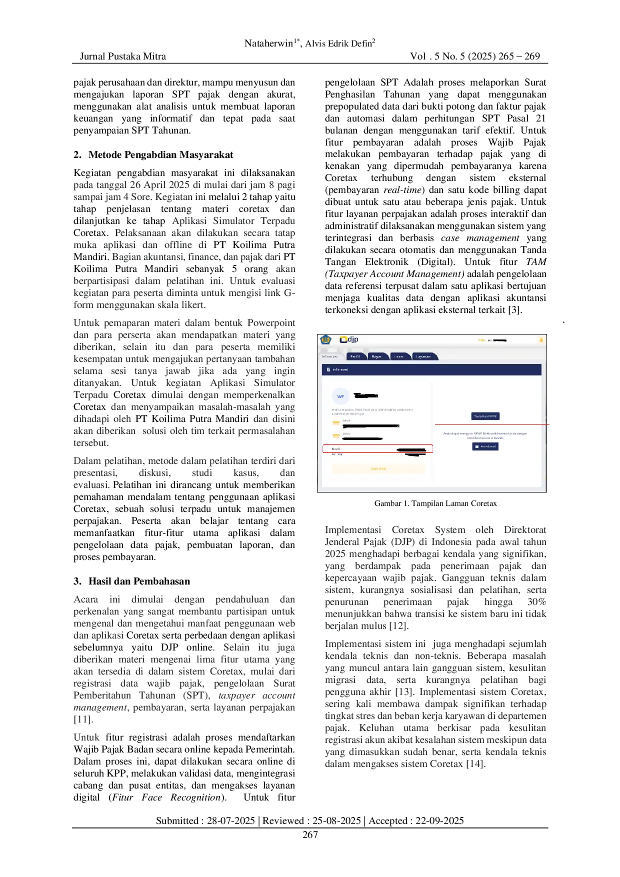 juris Pelatihan Penggunaan Coretax System untuk Pelaporan Perpajakan di PT Koilima Putra Mandiri