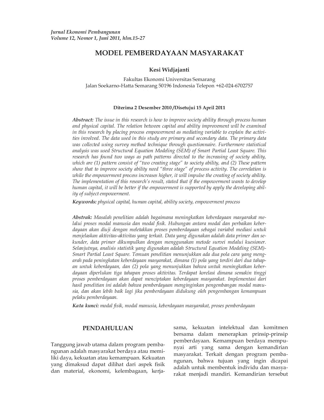 JURIS Model Pemberdayaan Masyarakat