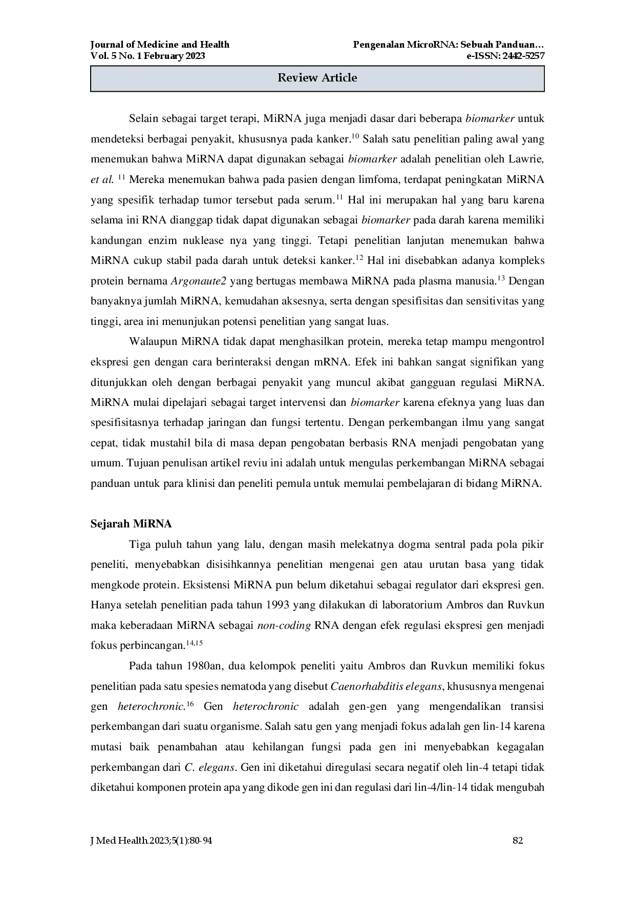 juris Pengenalan MicroRNA Sebuah Panduan untuk Klinisi dan Peneliti di Bidang Kedokteran