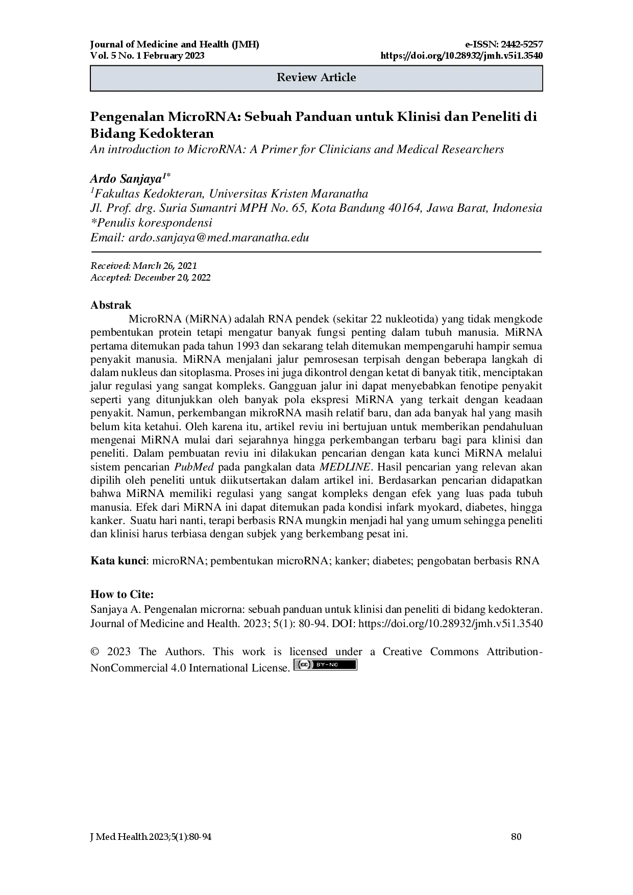 juris Pengenalan MicroRNA Sebuah Panduan untuk Klinisi dan Peneliti di Bidang Kedokteran