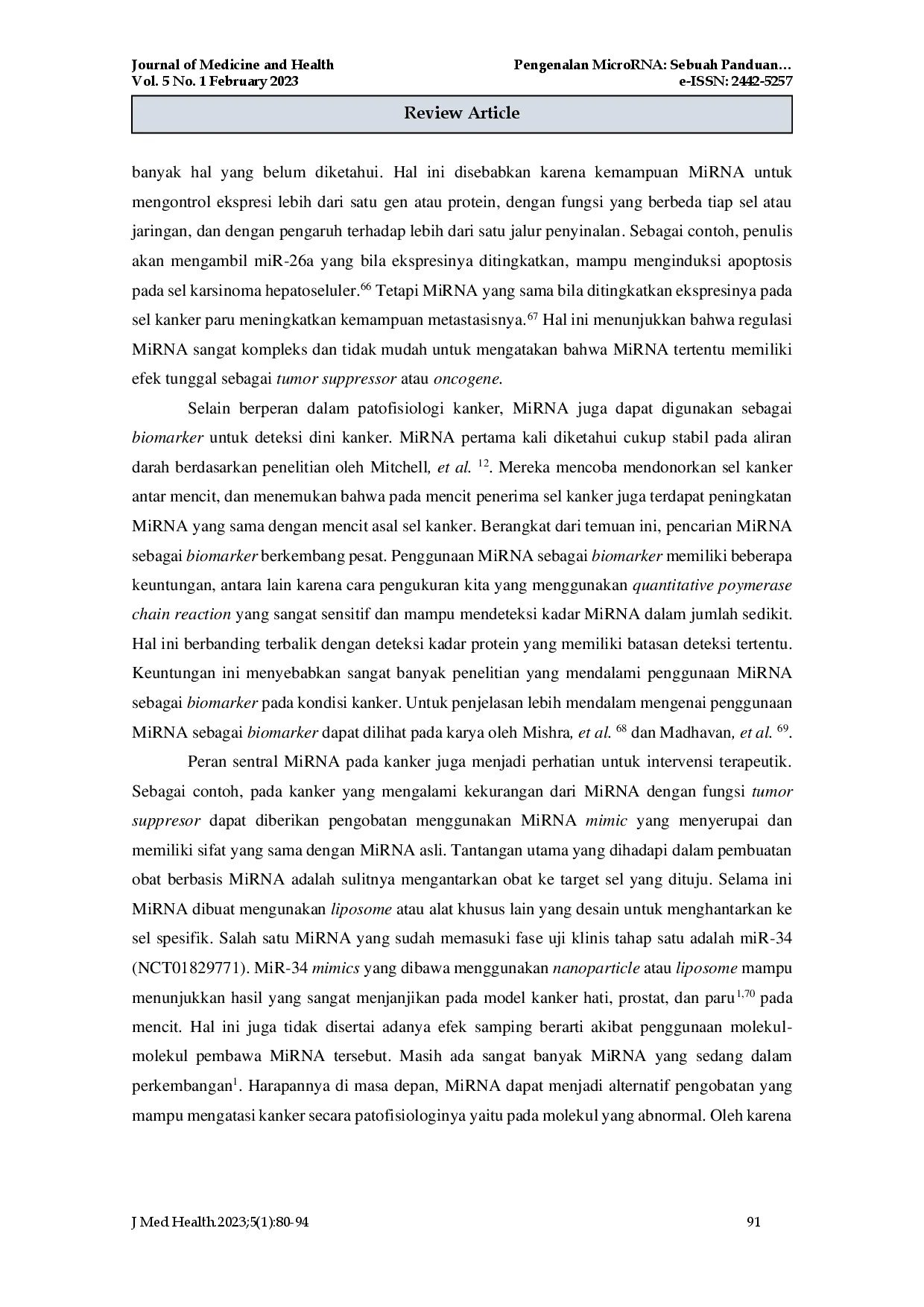 juris Pengenalan MicroRNA Sebuah Panduan untuk Klinisi dan Peneliti di Bidang Kedokteran