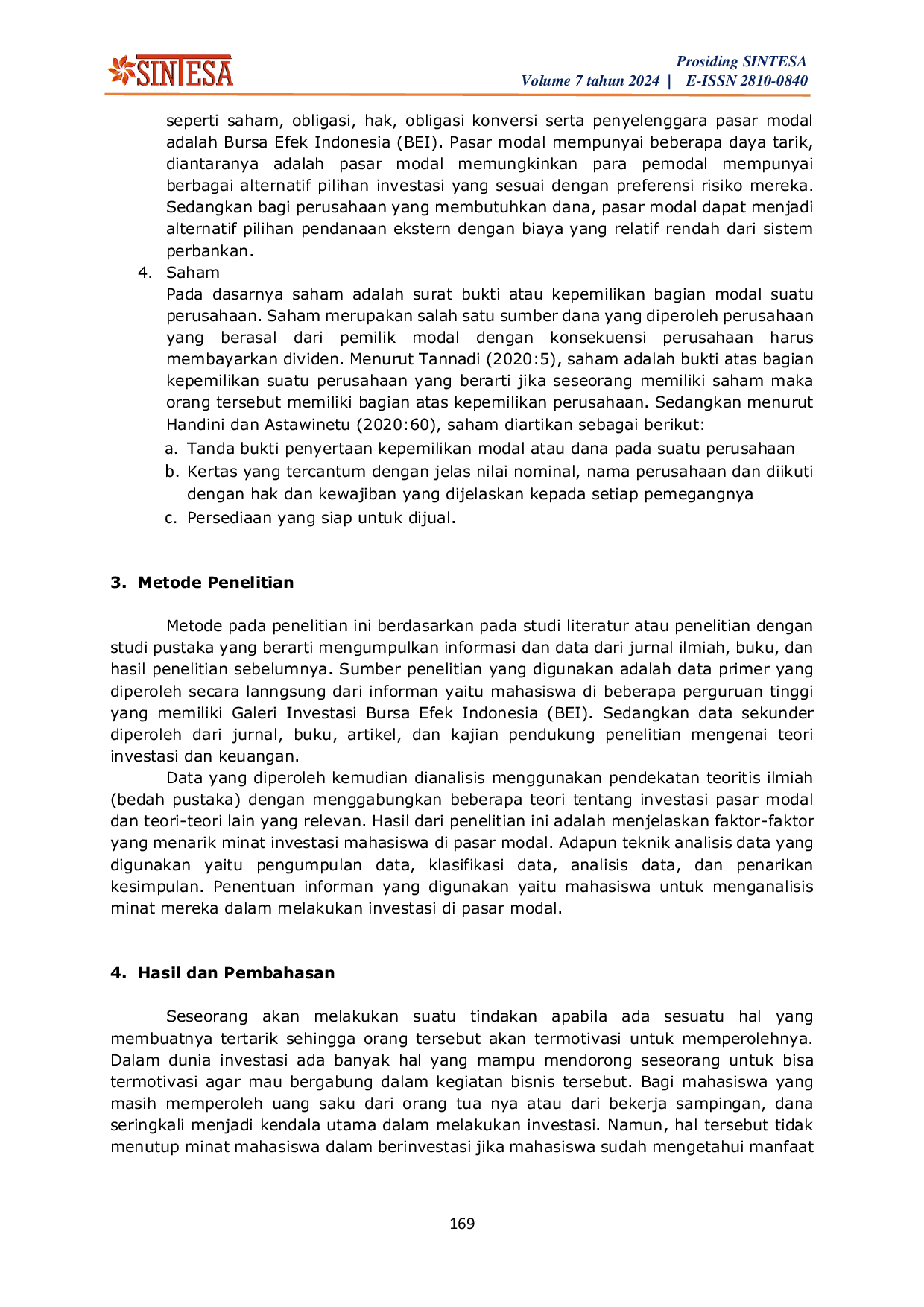 JURIS Studi Literatur Minat Investasi Mahasiswa di Pasar Modal