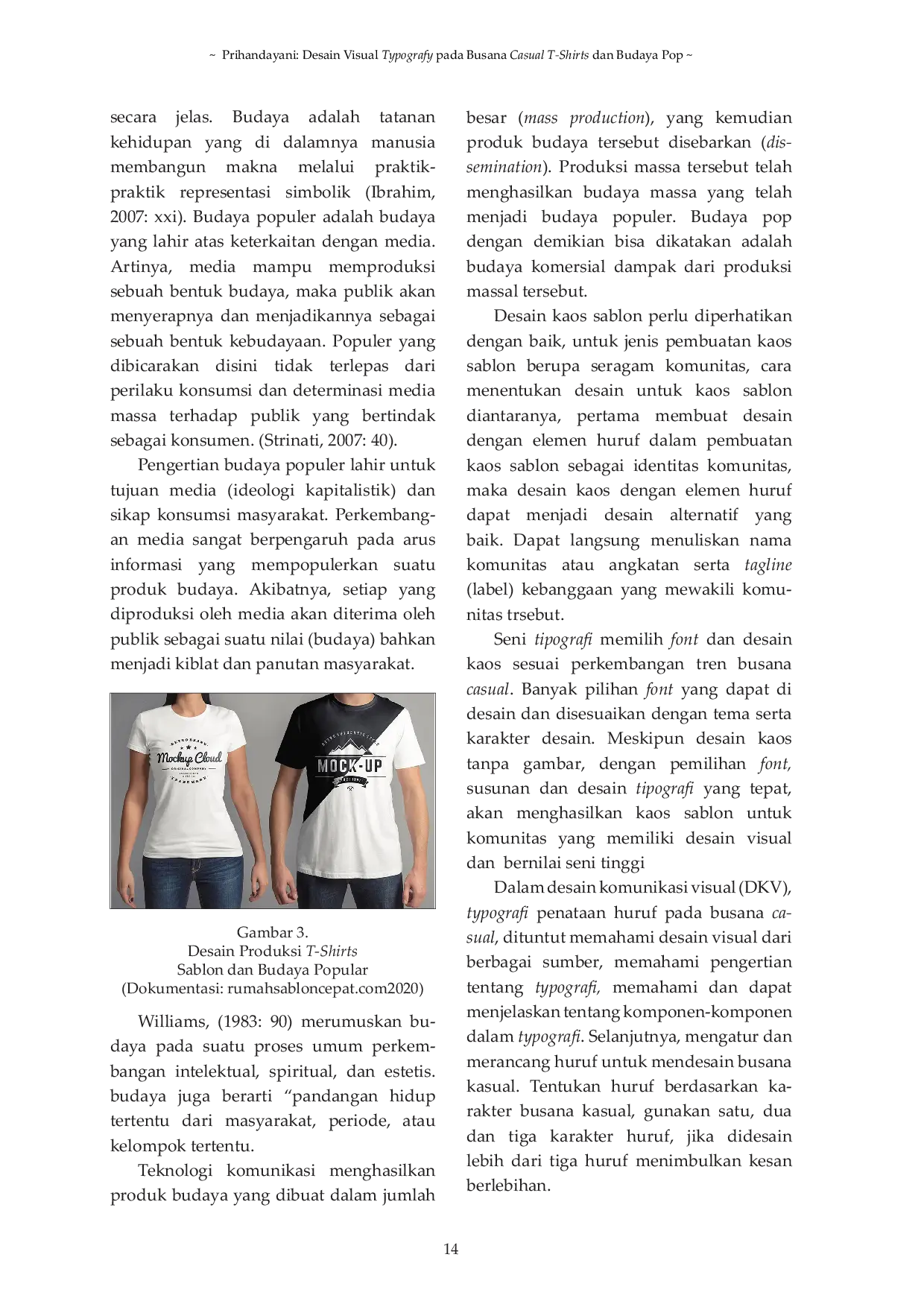 JURIS Desain Visual Typografy pada Busana Casual T Shirts dan Budaya Pop