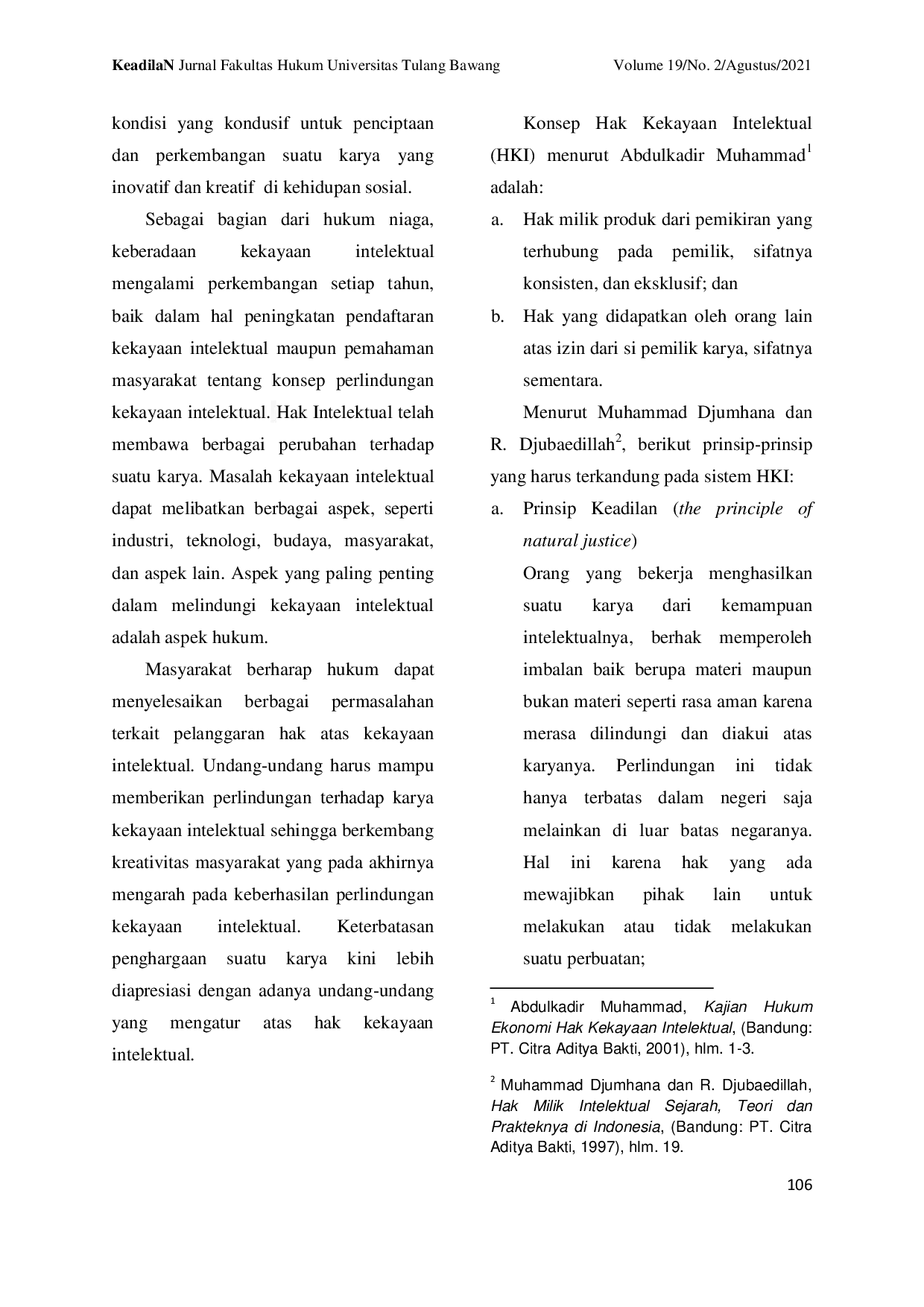 JURIS Perlindungan Hukum Terhadap Korban Pelanggaran Hak Kekayaan Intelektual