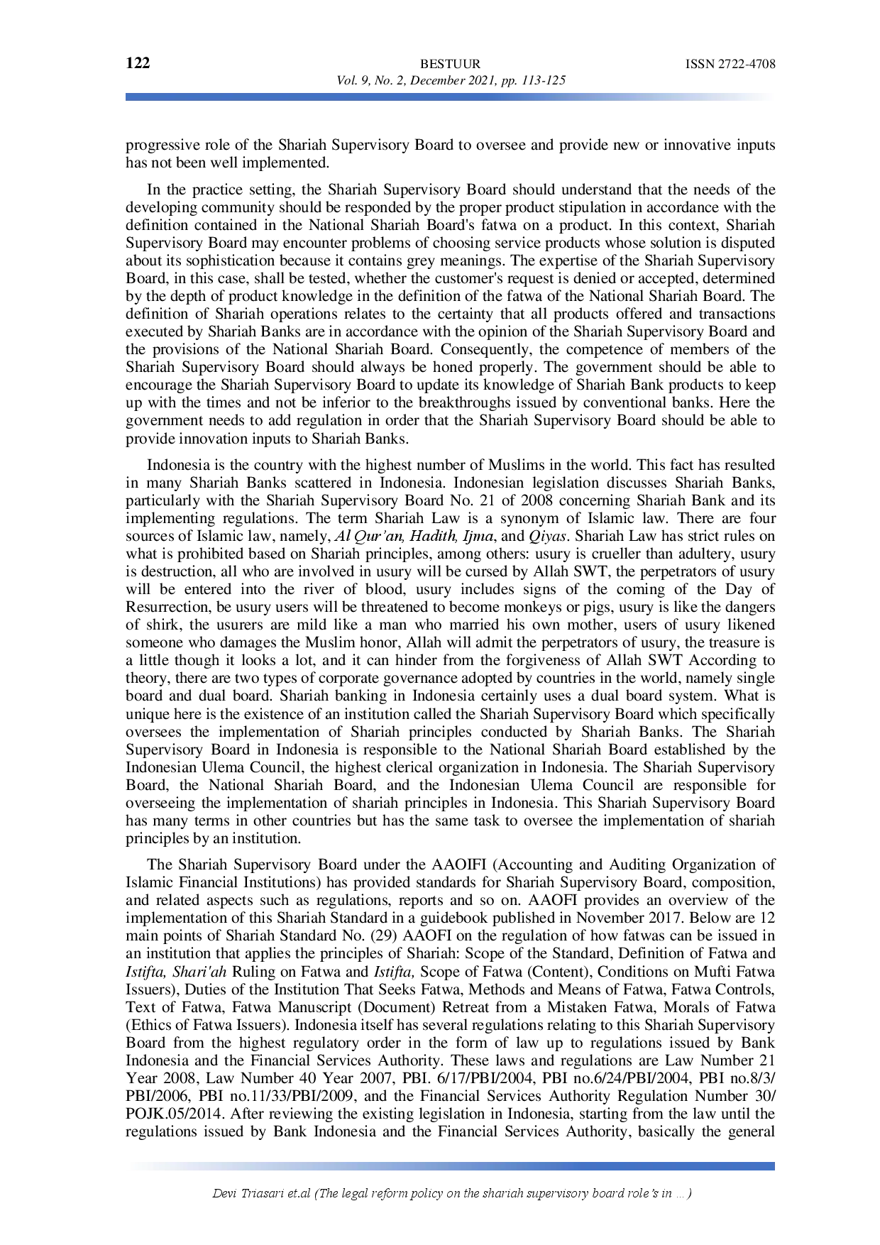 juris The Legal Reform Policy on the Shariah Supervisory Board Role s in Indonesian Shariah Banks