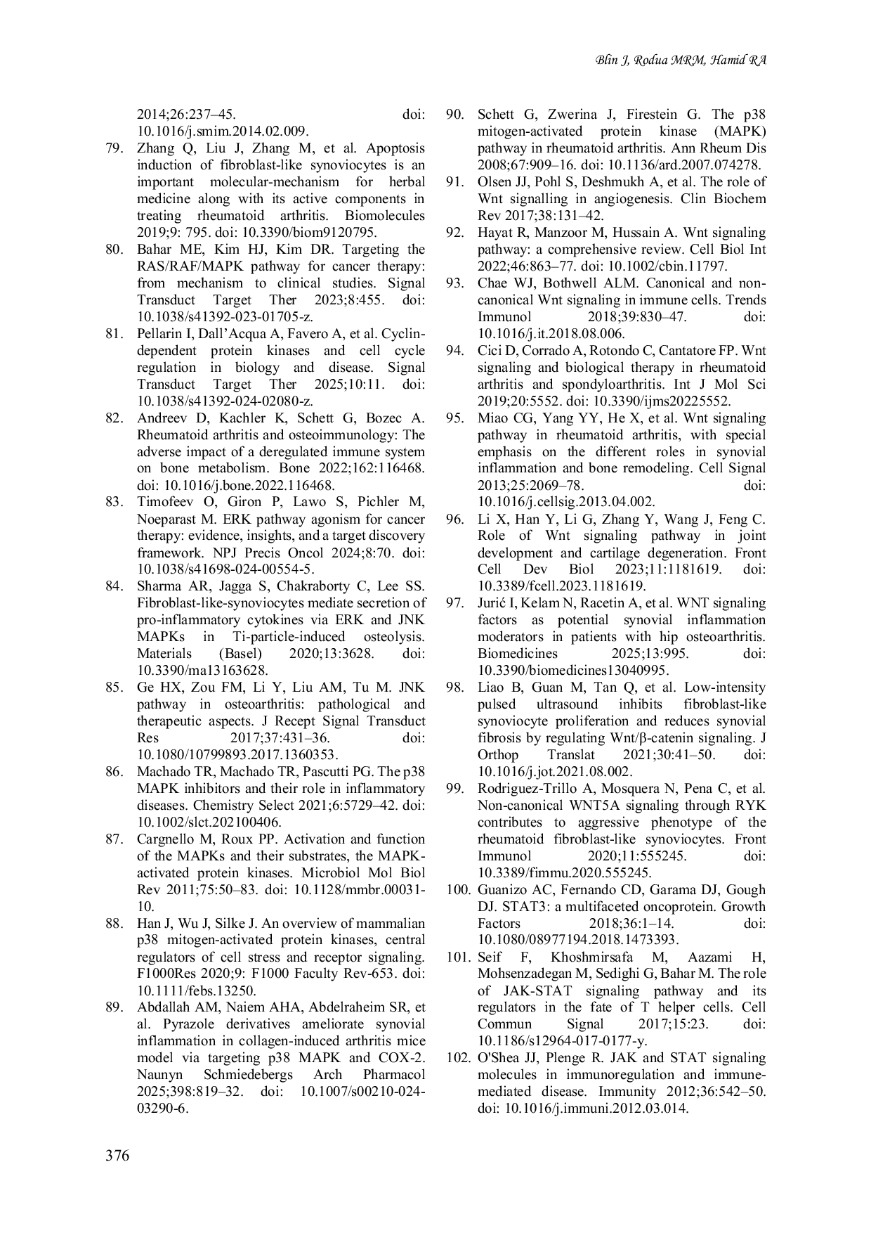 JURIS Angiogenesis in rheumatoid arthritis epidemiology pathogenesis signal transduction pathways and nano targeted therapeutic strategies