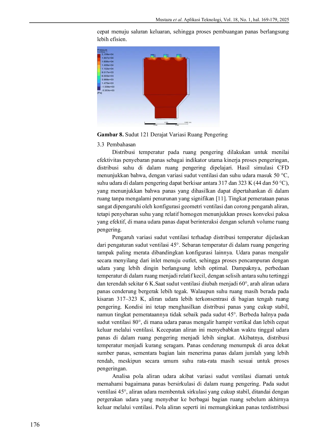 JURIS Distribusi Panas pada Mesin Pengering Biji Kakao Berbasis Simulasi CFD dengan Variasi Sudut Ventilasi dan Kemiringan Corong