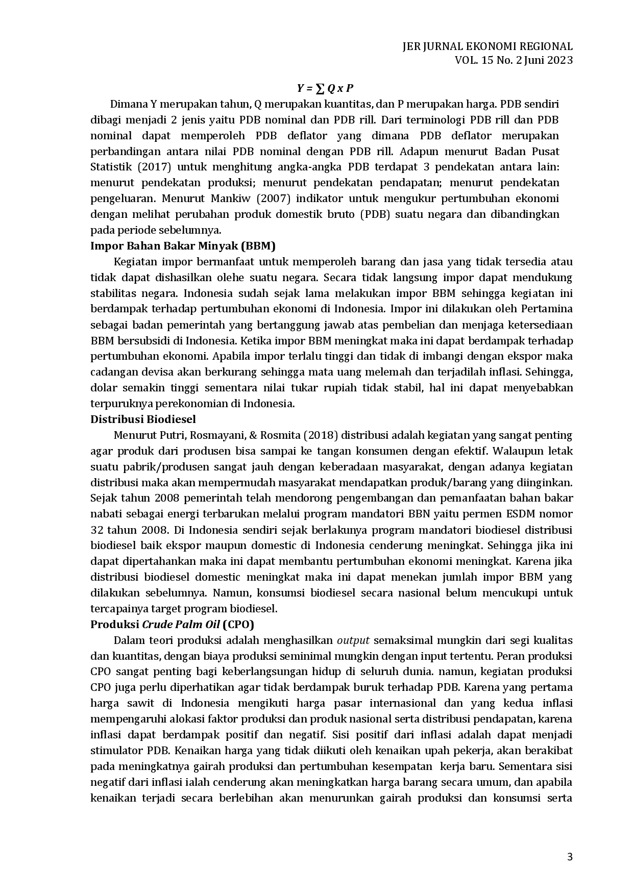 juris Pengaruh Program Mandatori Biodiesel Terhadap Produk Domestik Bruto Di Indonesia Tahun 2009 Q1 2021 Q4