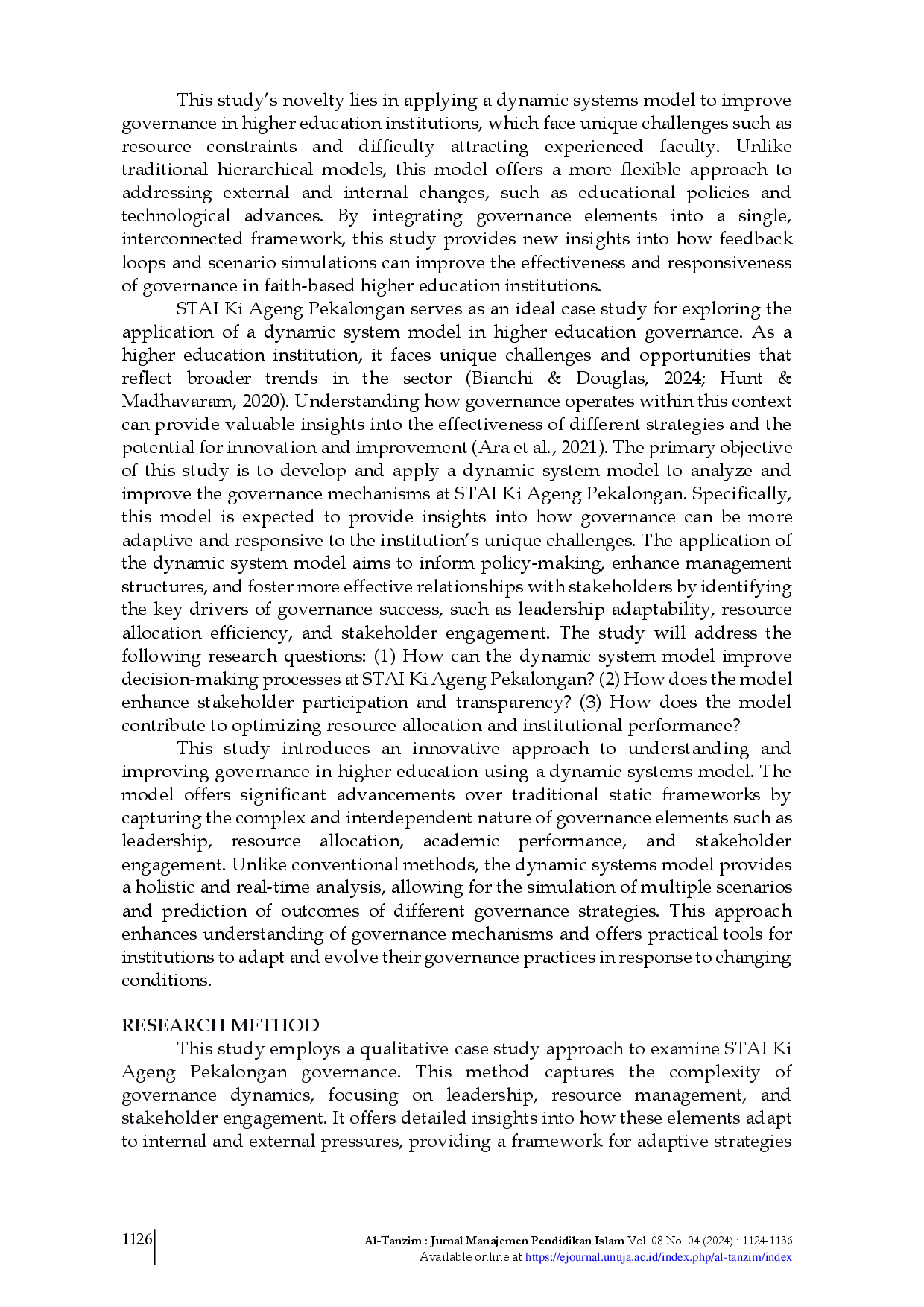 juris From Theory to Practice A Dynamic Systems Model for Enhanced Governance in Higher Education