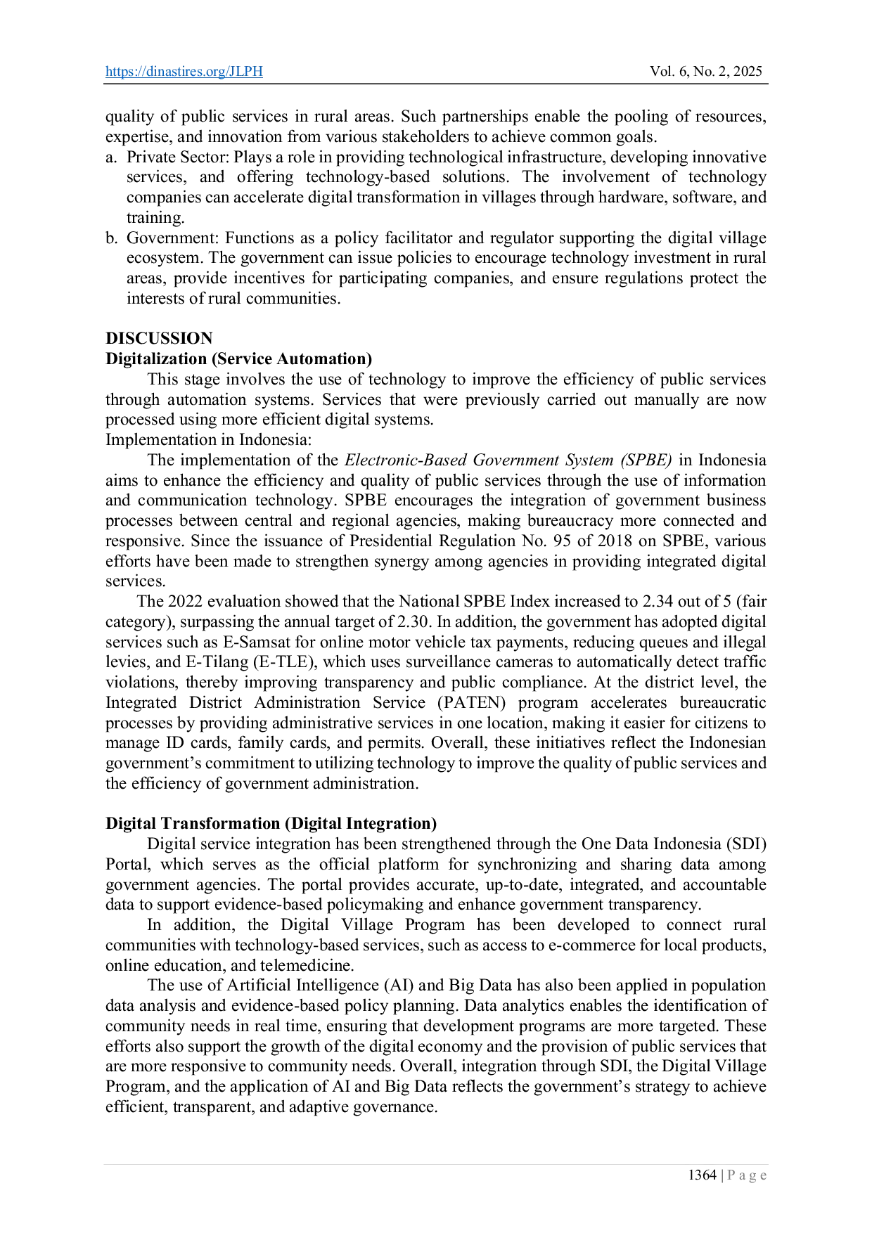 JURIS Smart Village Concept And Improvement Of Public Services In Indonesia