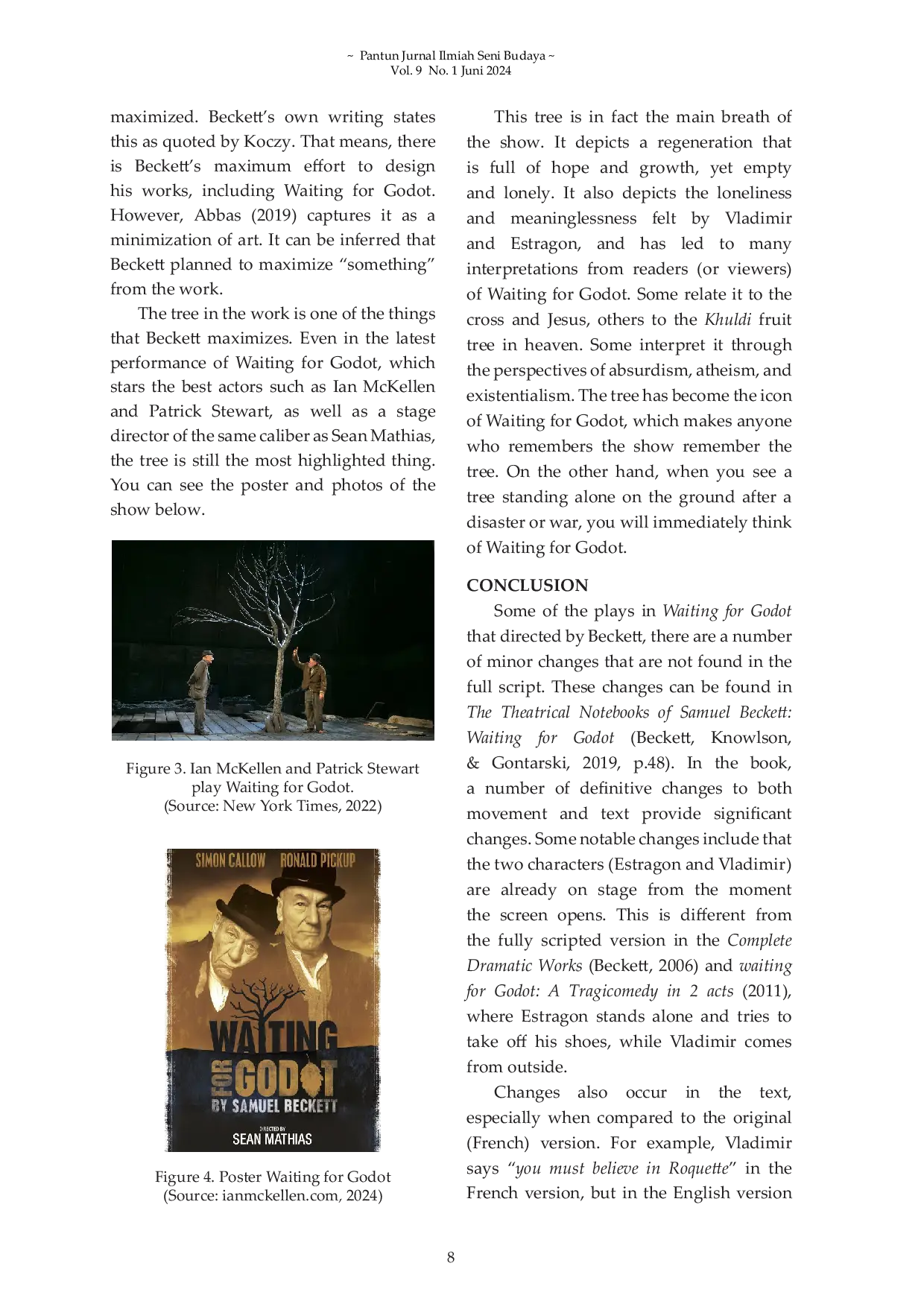 JURIS Minimalist Art and the Iconization of Trees in Waiting for Godot