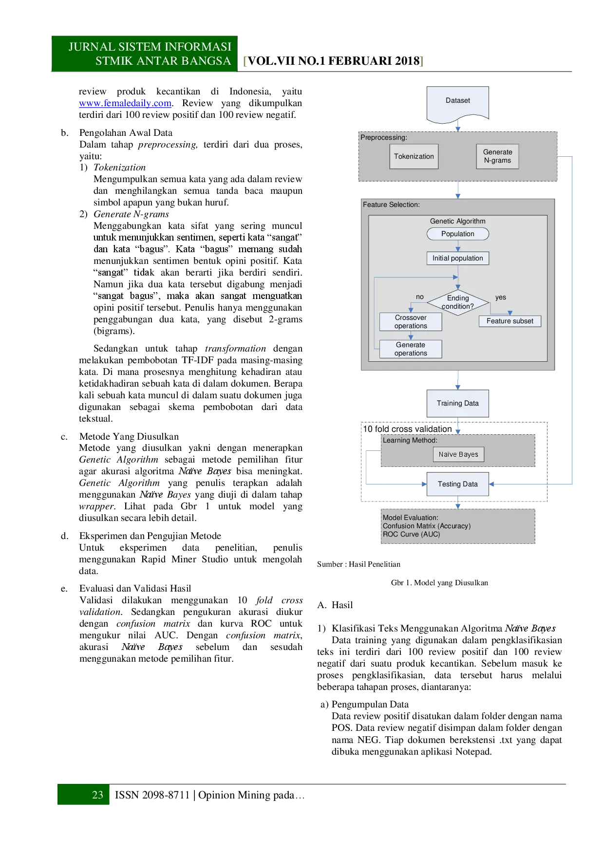 juris Opinion Mining Pada Review Produk Kecantikan Menggunakan Algoritma Na ve Bayes