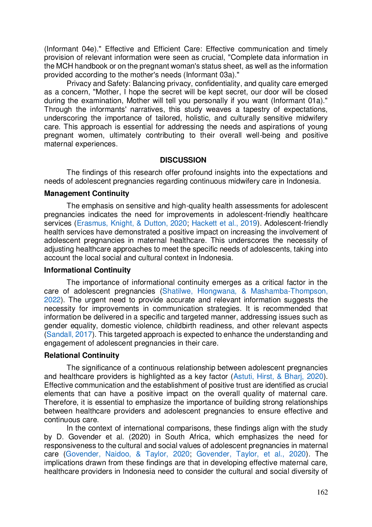 JURIS Exploring Adolescent Pregnancy Expectations in Continuity of Midwifery Care A Qualitative Study in Indonesia