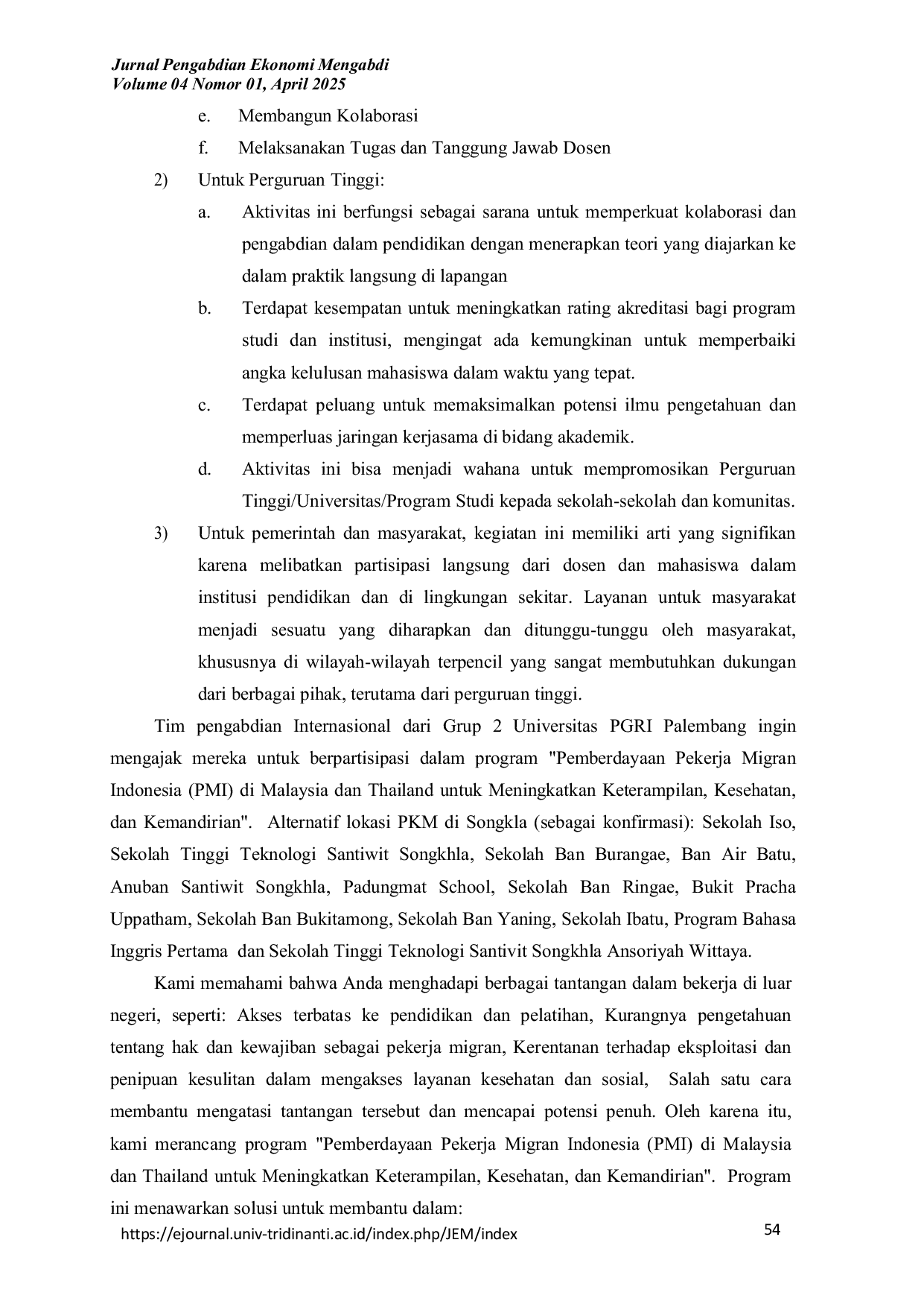 JURIS Meningkatkan Kemandirian untuk Pemberdayaan Siswa Melalui Pendidikan dan Kolaborasi Lintas Budaya Indonesia Thailand