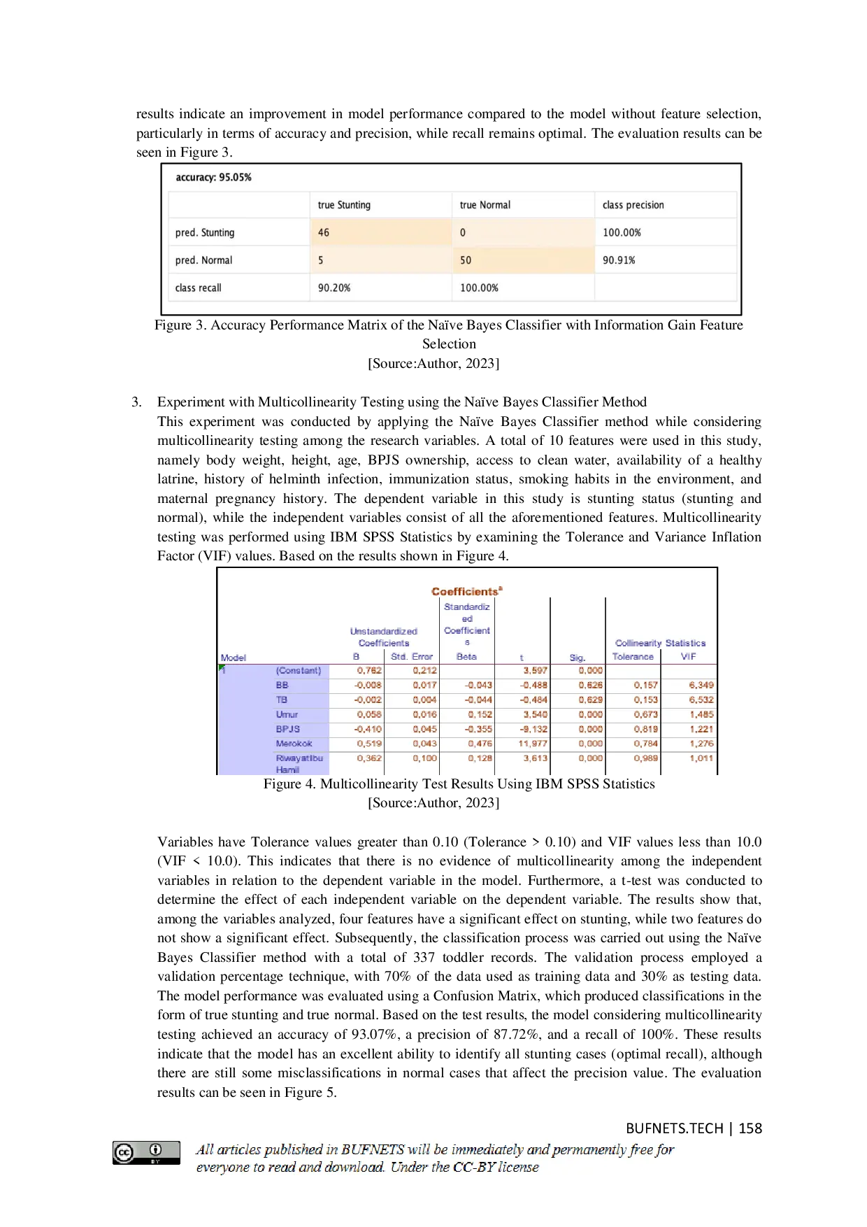 JURIS Performance Analysis Of Na ve Bayes Classifiers Based On The Information Gain Based Feature Selection With Multicollinearity Analysis