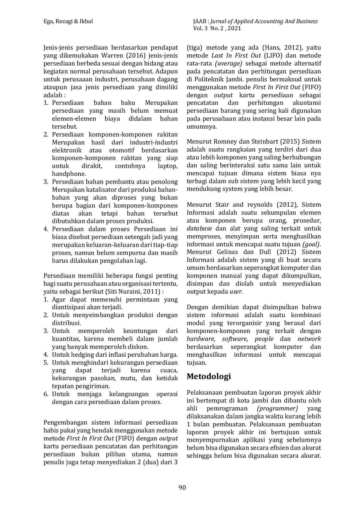 JURIS Perancangan Sistem Persediaan Barang Habis Pakai Di Politeknik Jambi