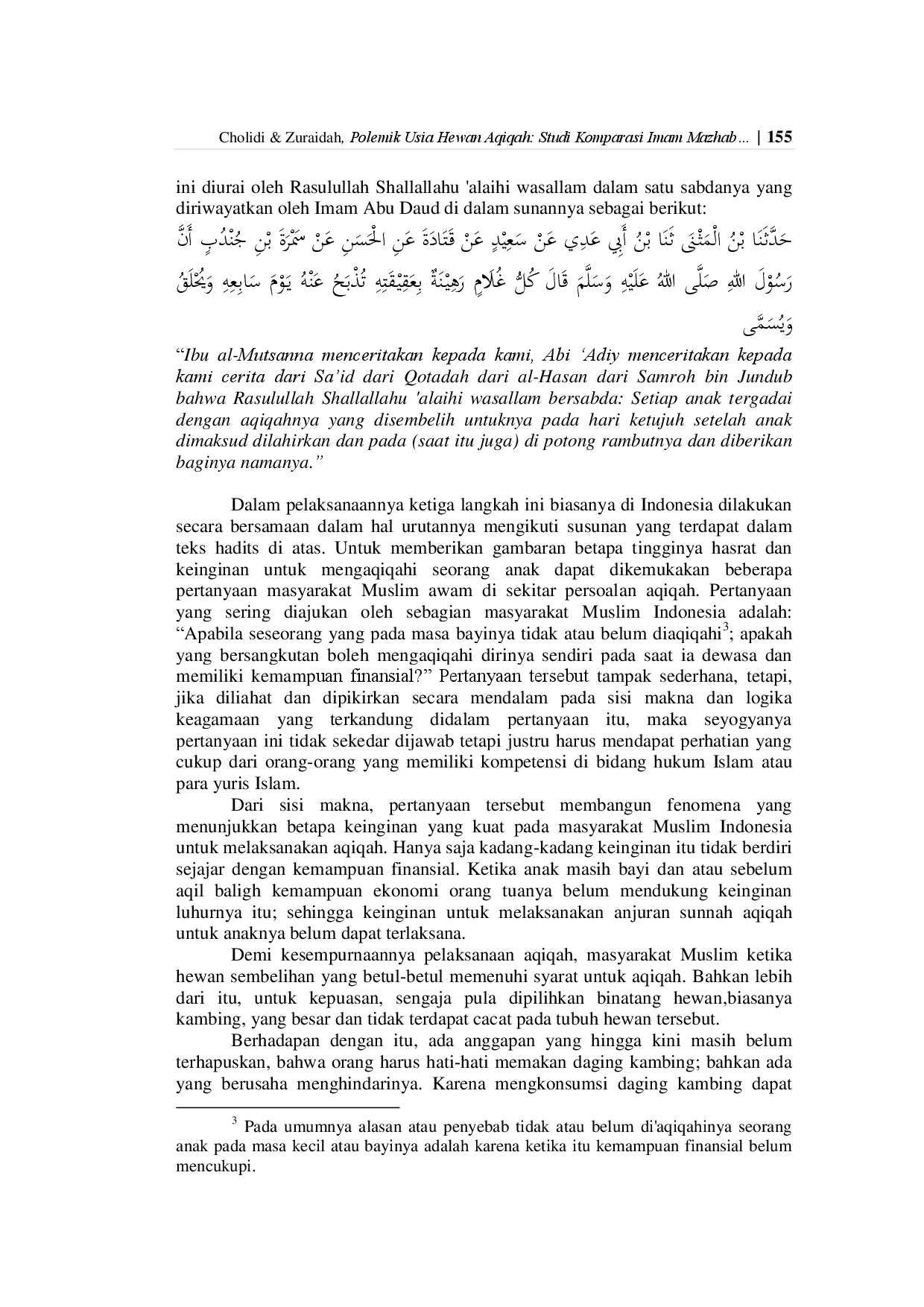 juris Polemik Usia Hewan Aqiqah Studi Komparasi Pendapat Imam Madzhab Hukum Islam