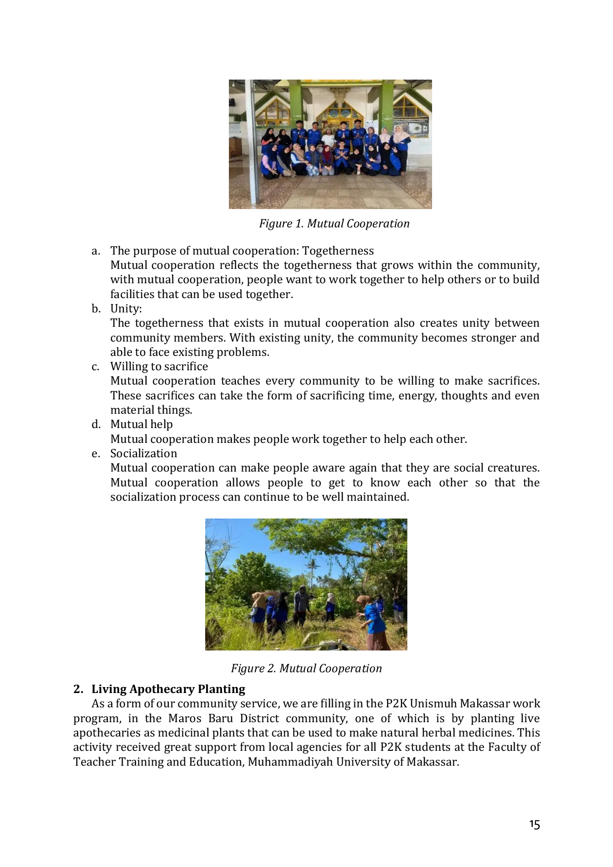 JURIS Efforts To Increase the Tone of Fellowship Between the Communities of Baju Bodoa Village Through Mother Operation Activities and Planting a Living Pharmacy