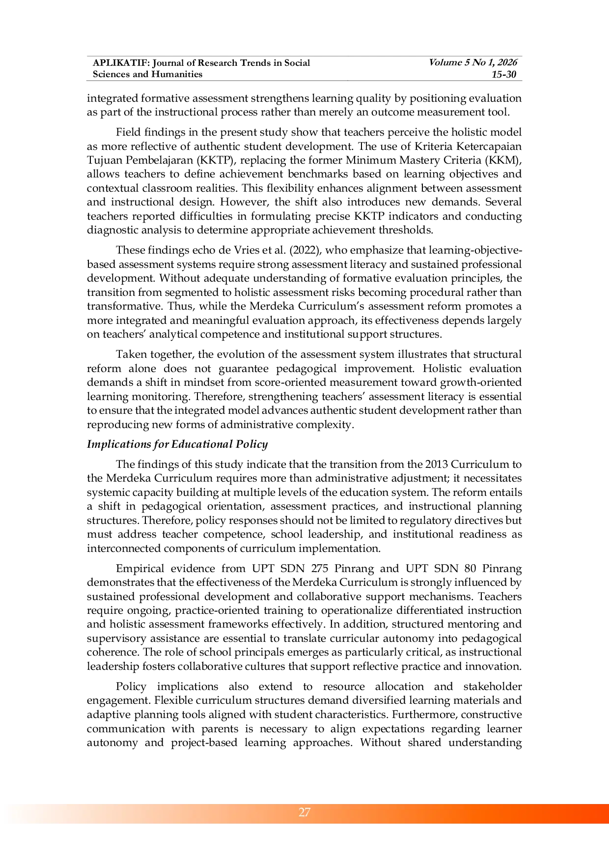 JURIS A Comparative Analysis of Curriculum 2013 and Merdeka Curriculum Implementation in Elementary Schools A Case Study in Pinrang Regency