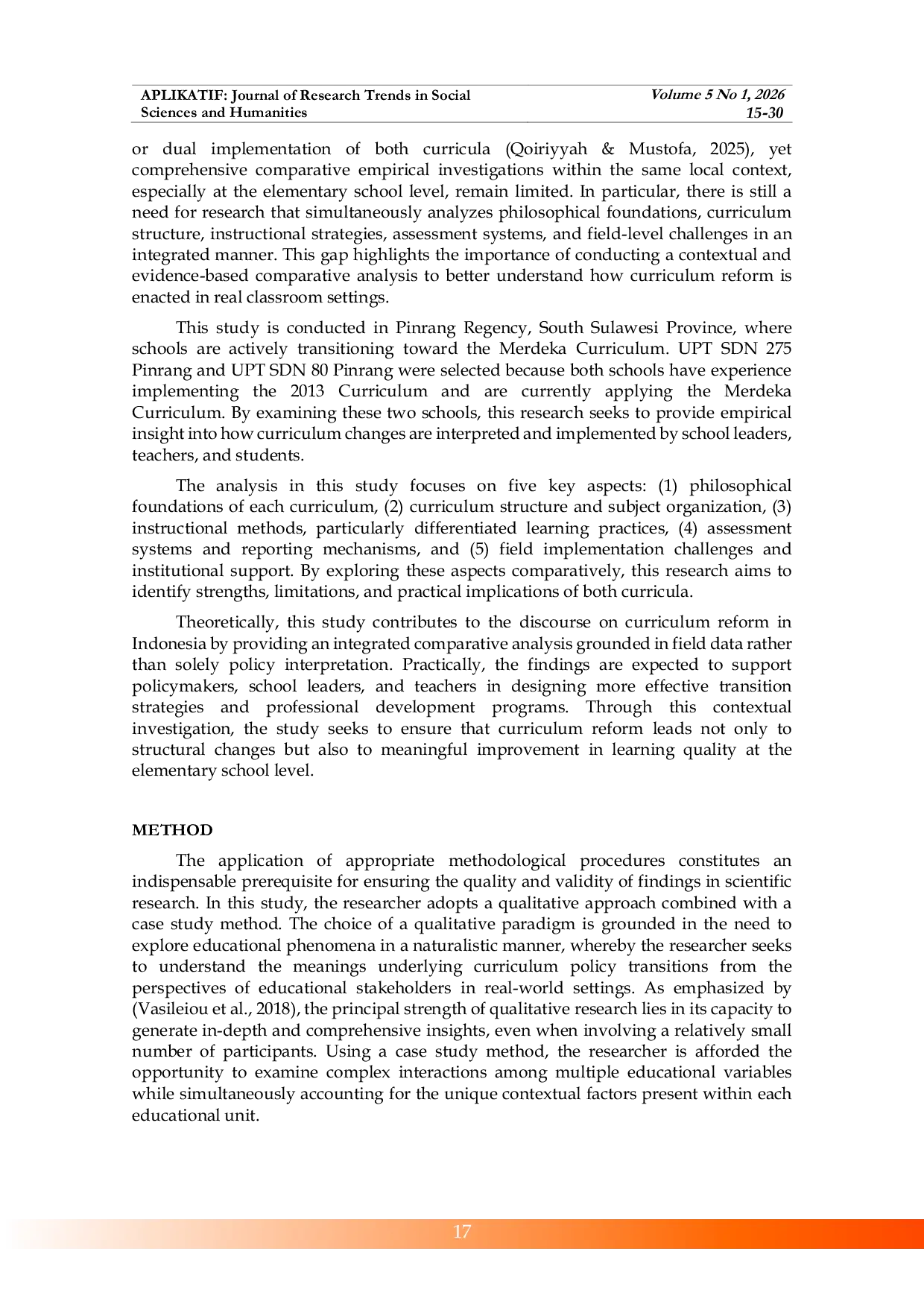 JURIS A Comparative Analysis of Curriculum 2013 and Merdeka Curriculum Implementation in Elementary Schools A Case Study in Pinrang Regency