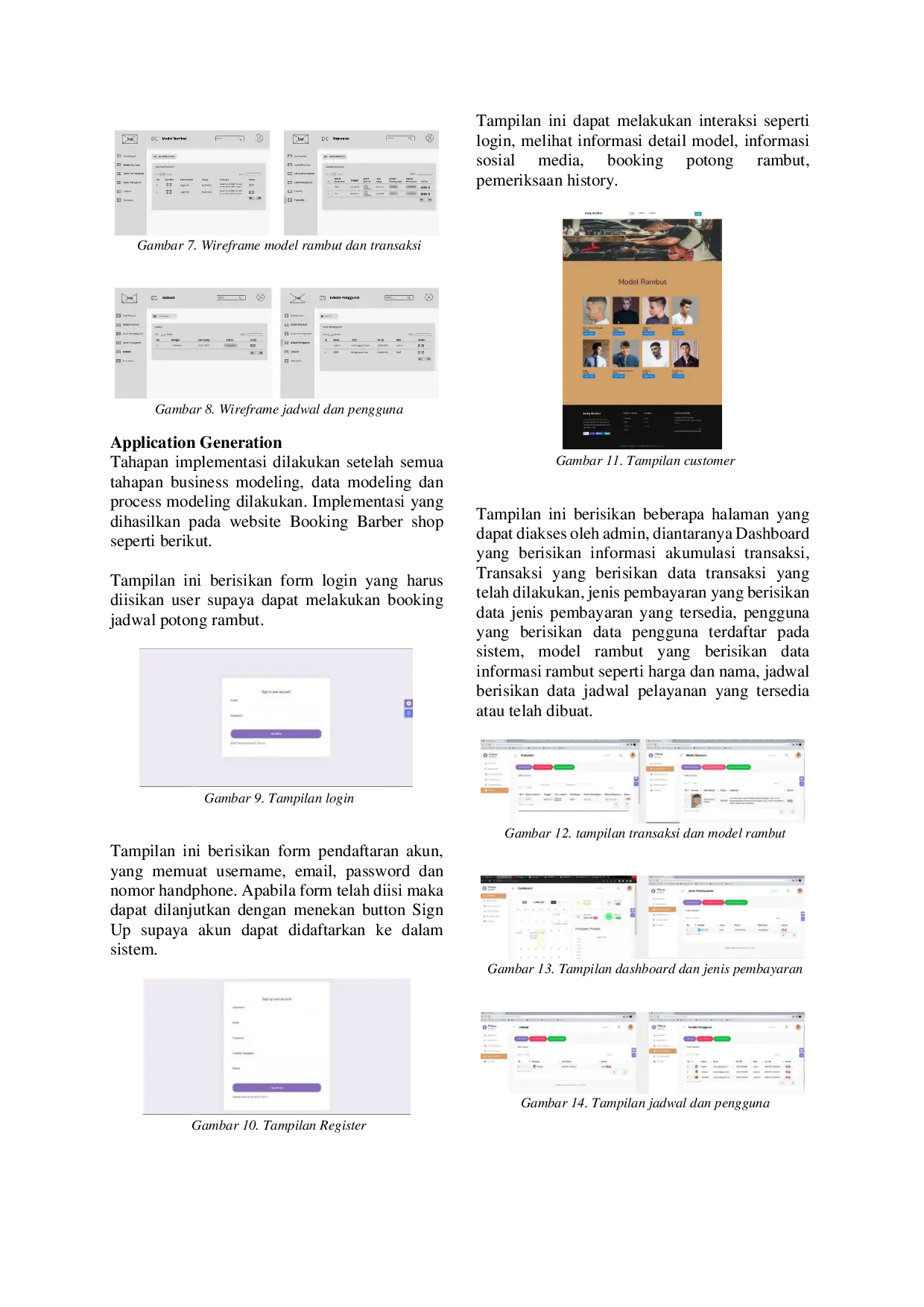 JURIS Design of a Website Based Barber Shop Booking Information System Using the Laravel Framework