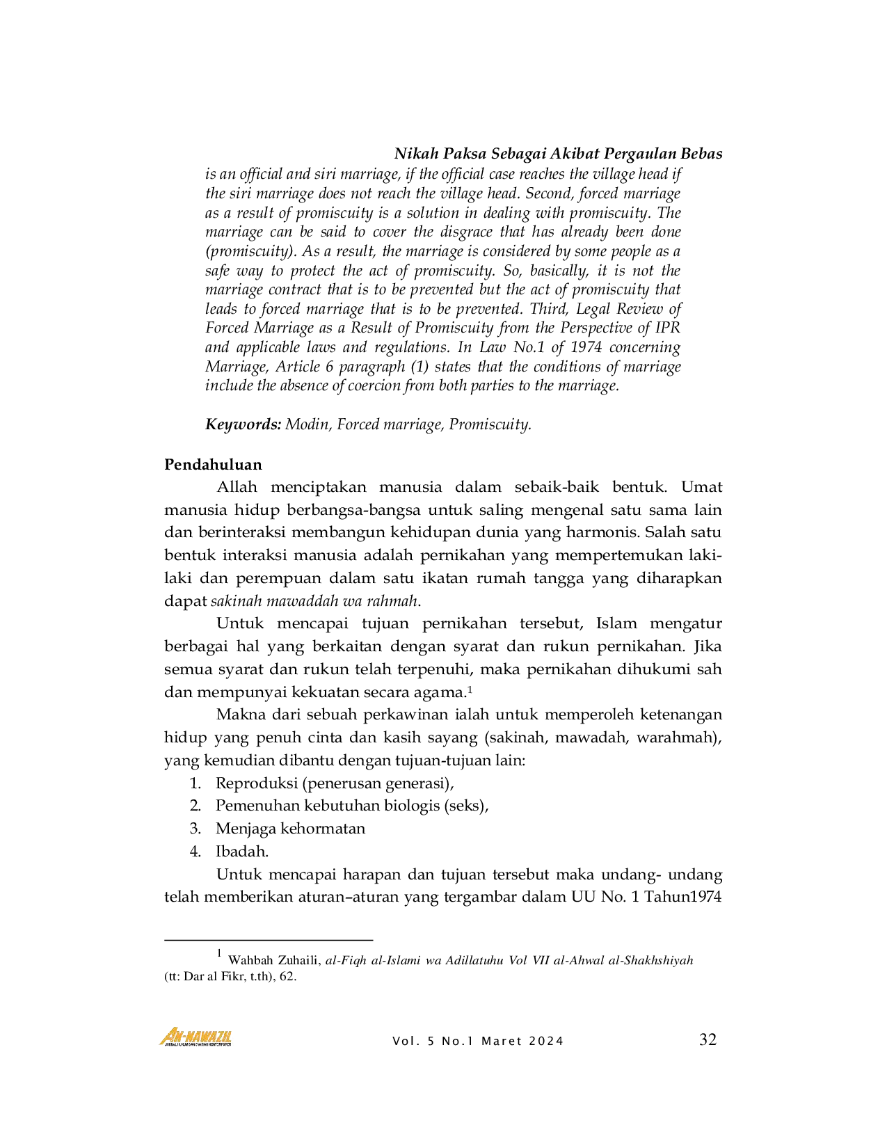 JURIS Nikah Paksa Sebagai Akibat Pergaulan Bebas