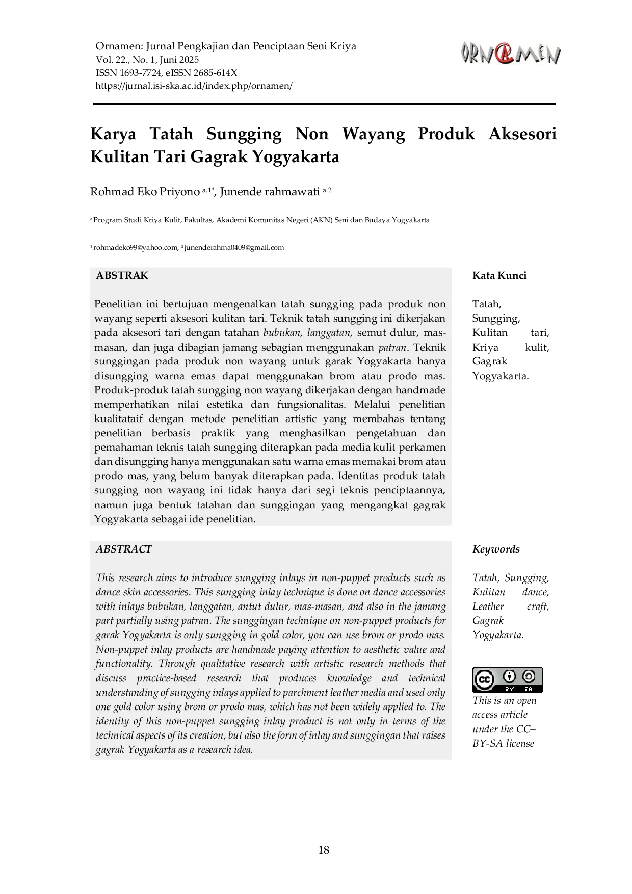 JURIS Karya Tatah Sungging Non Wayang Produk Aksesori Kulitan Tari Gagrak Yogyakarta