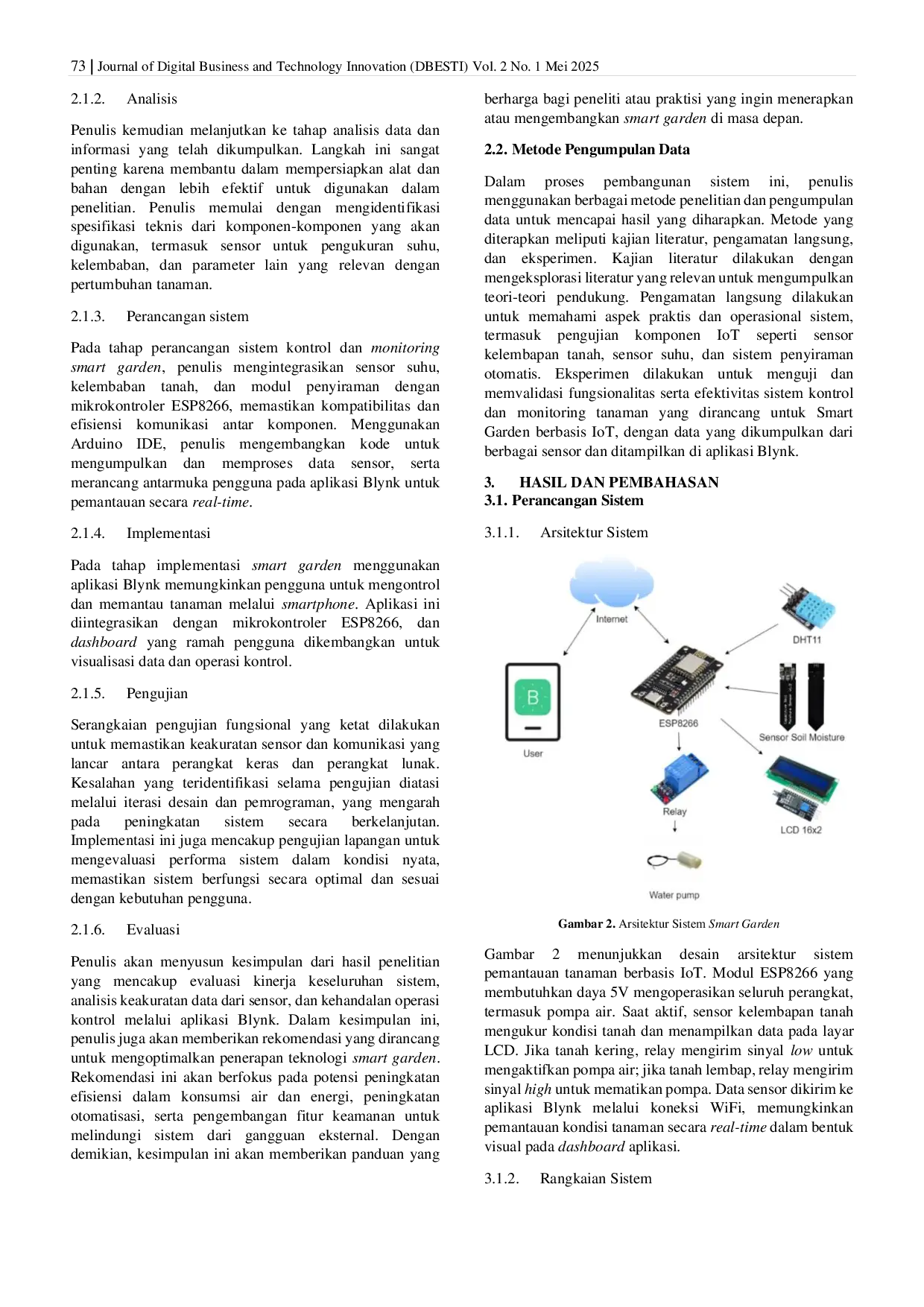 JURIS Pemanfaatan Internet Of Things dalam Sistem Smart Garden Untuk Kontrol dan Monitoring Tanaman