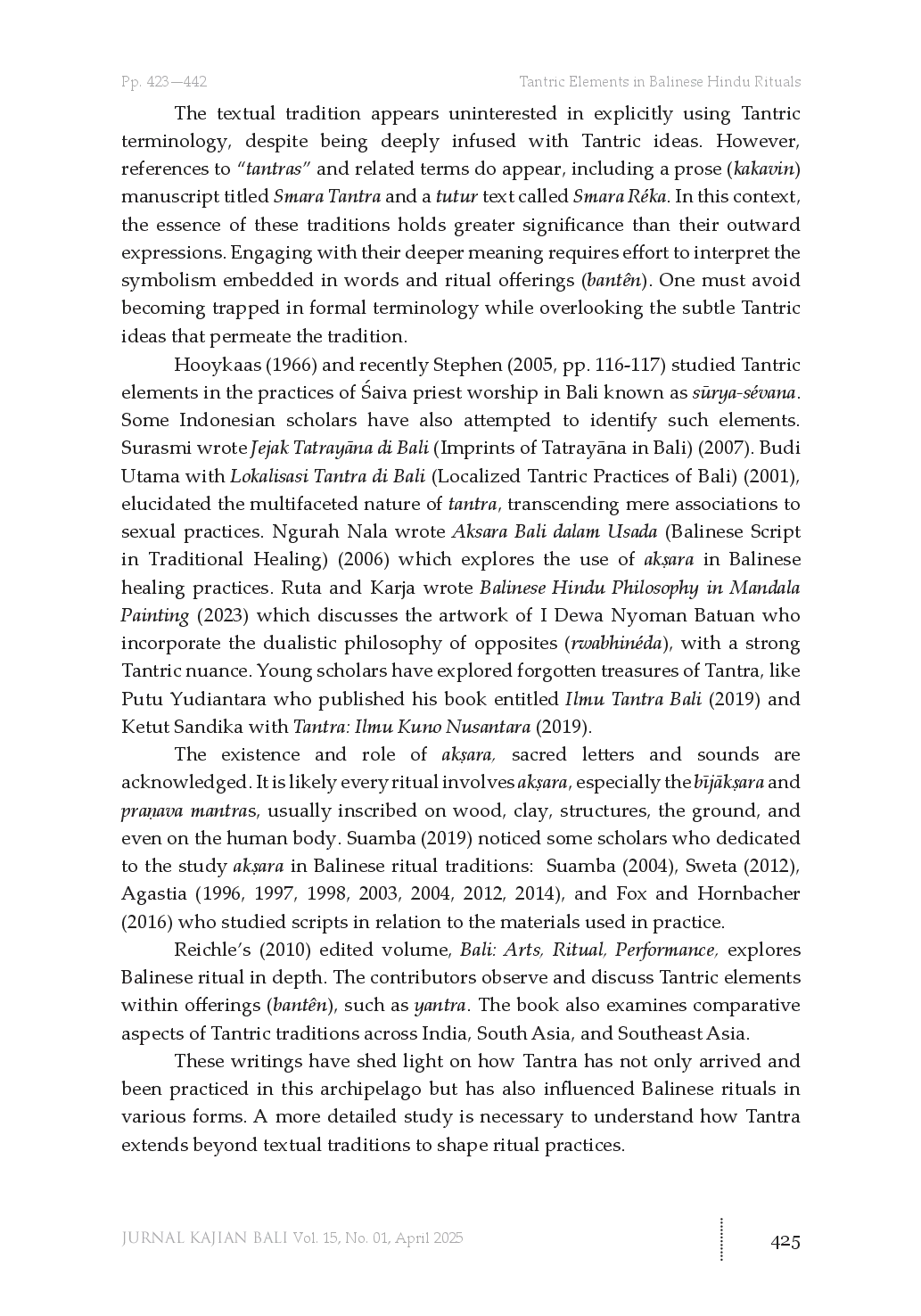 juris Tantric Elements in Balinese Hindu Rituals