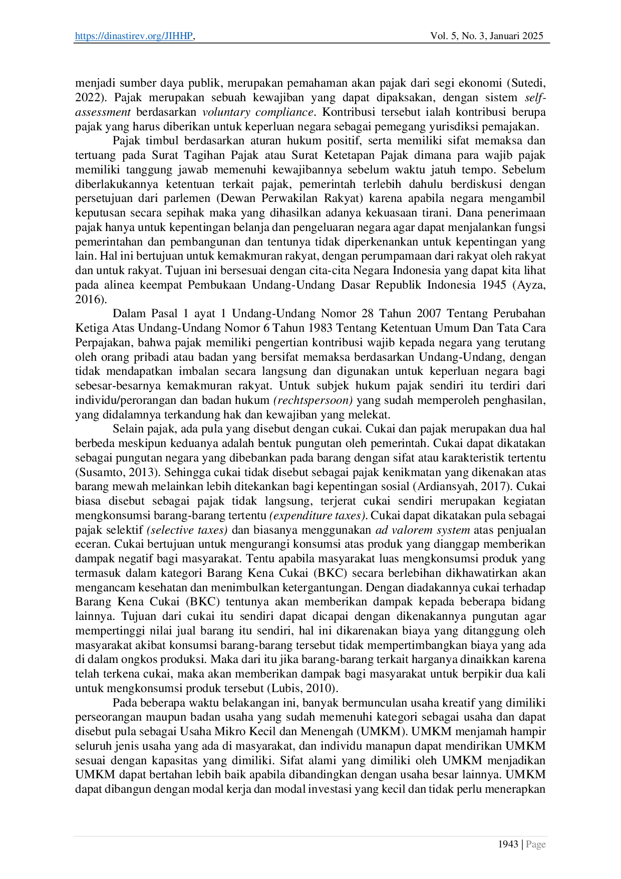 JURIS Analisis Dampak Penerapan Kebijakan Cukai Atas Minuman Berpemanis Dalam Kemasan MBDK di Indonesia