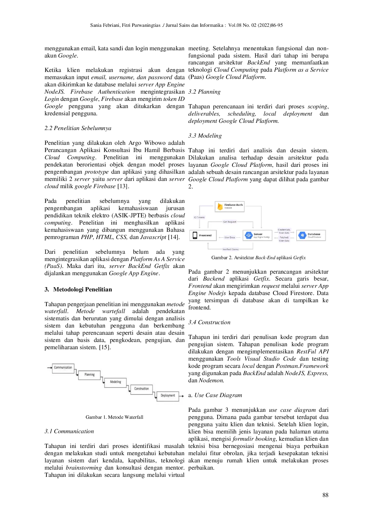 JURIS Implementasi Platform As A Service PAAS Pada Aplikasi Getfix Berbasis Cloud Computing
