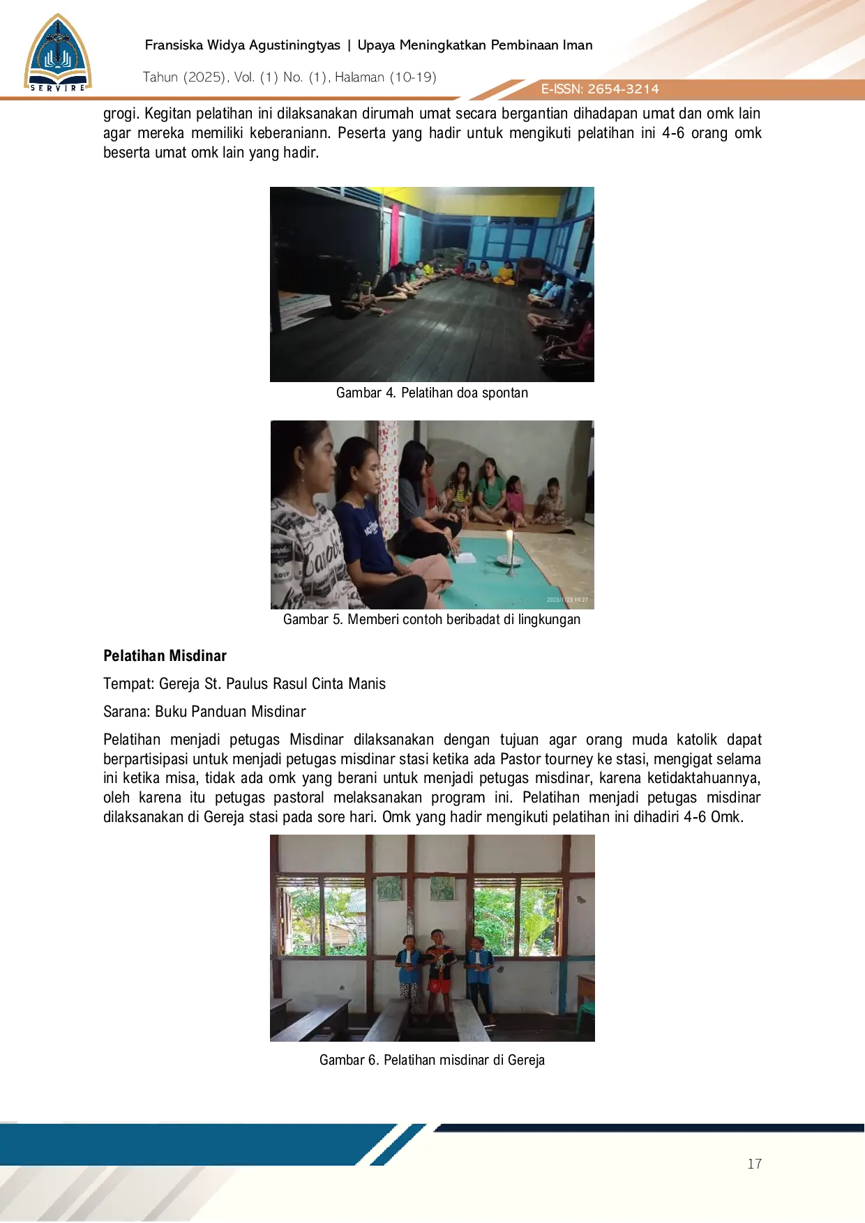 JURIS PKM Studi Kasus Upaya Meningkatkan Pembinaan Iman Kaum Muda melalui Kegiatan OMK