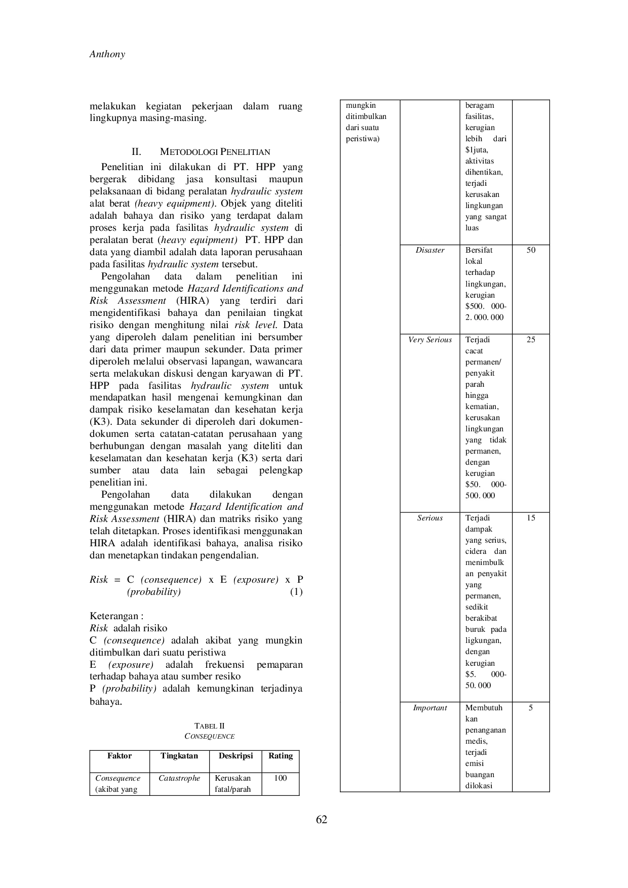 JURIS Pengaruh Budaya 5R dan Kinerja Karyawan terhadap Lingkungan Kerja di Sinter Plant PT XYZ